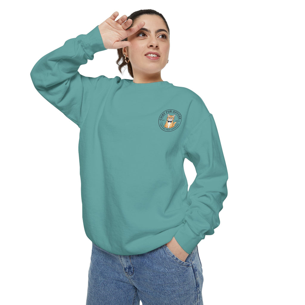 Stay Pawsitive Cat Crewneck Sweatshirt — Cute Cat Graphic ‘Stay Pawsitive’ Pullover