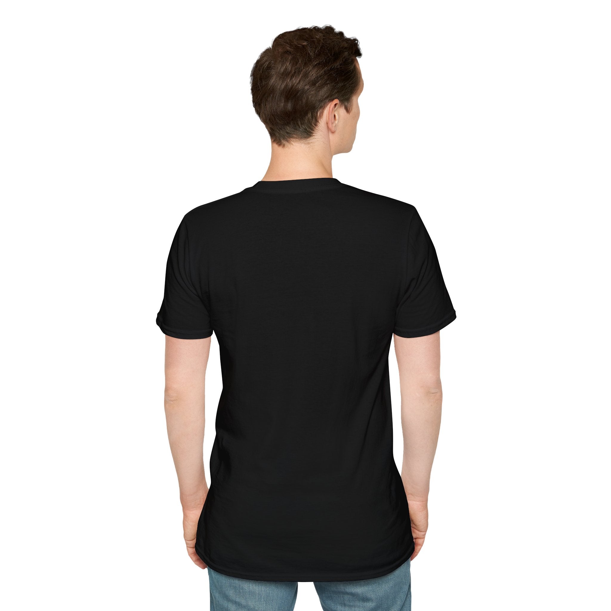 CAT graphic T-Shirt | yellow cat text with hidden eyes design