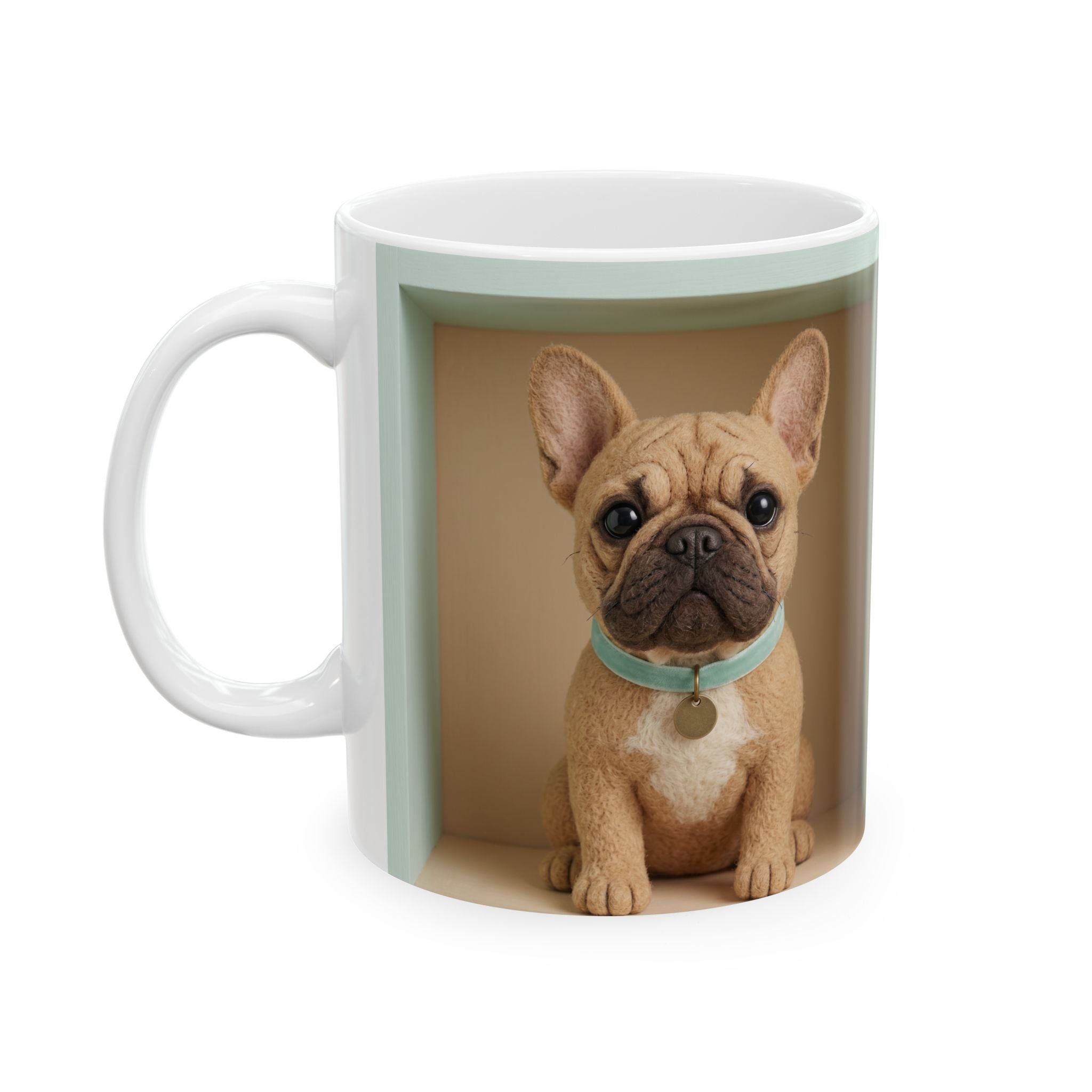Cute Puppy Ceramic Mug — Retro Pastel Dog Coffee Cup (11oz, 15oz)