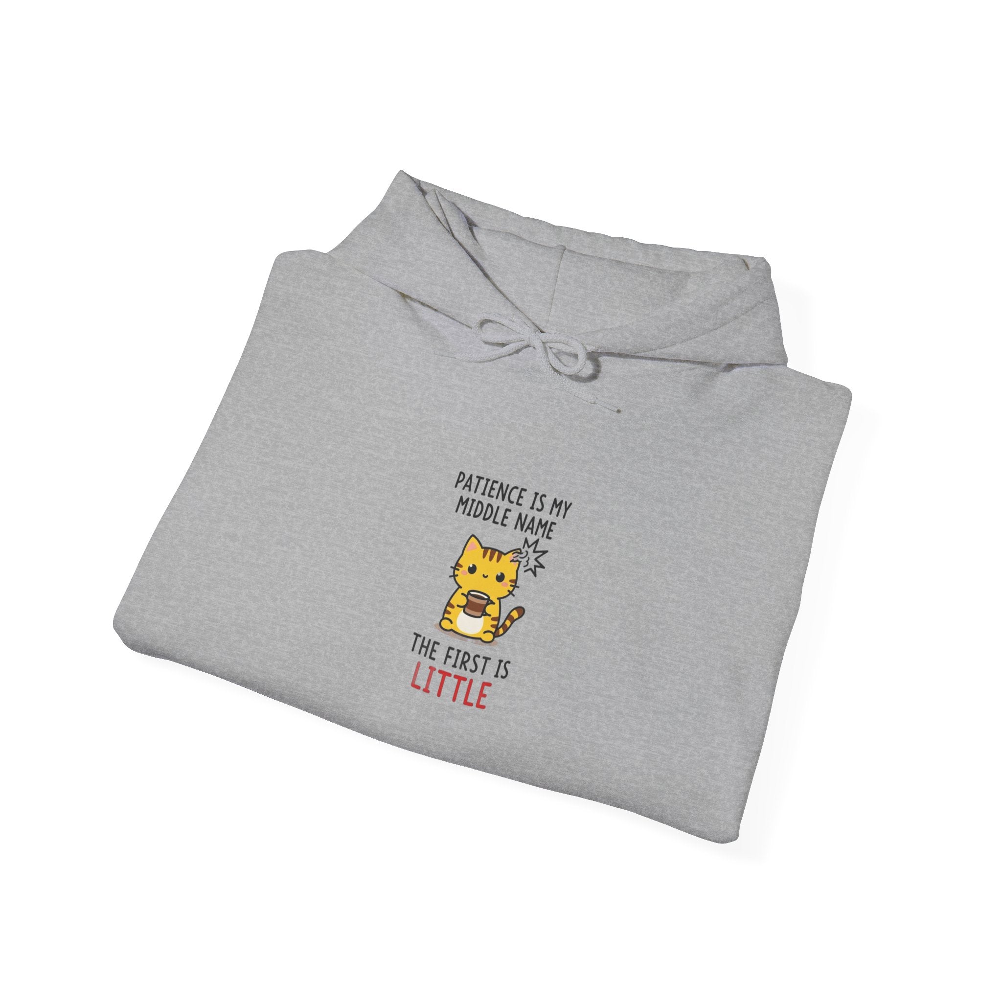 Hoodie - "Patience Is My Middle Name, The First Is Little" Cute Tiger Graphic