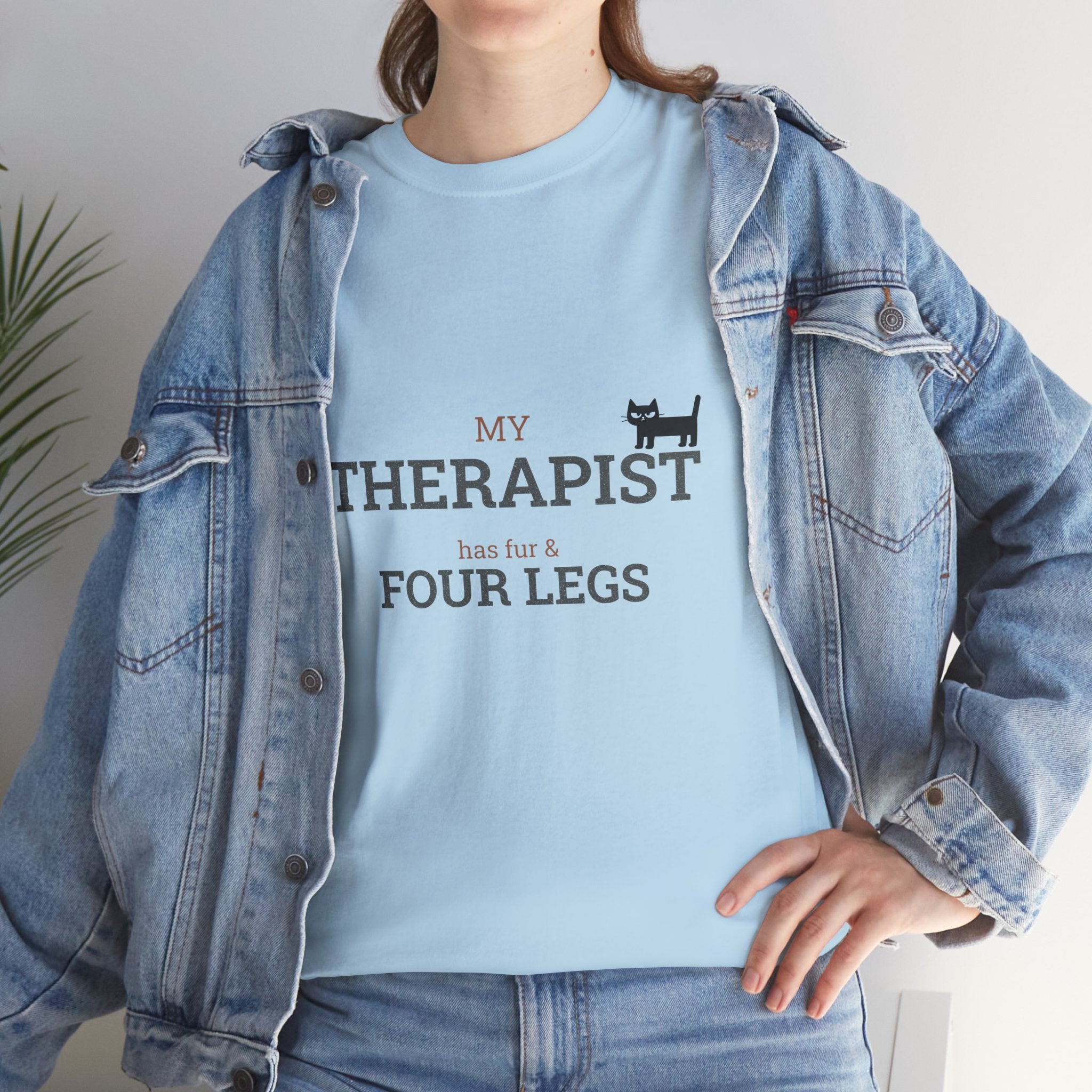 My Therapist Has Four Legs T-Shirt | Cat Pet Lover Tee