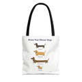 Know Your Wiener Dogs Tote Bag | Dachshund Illustration, Dog & Cat Breed Chart