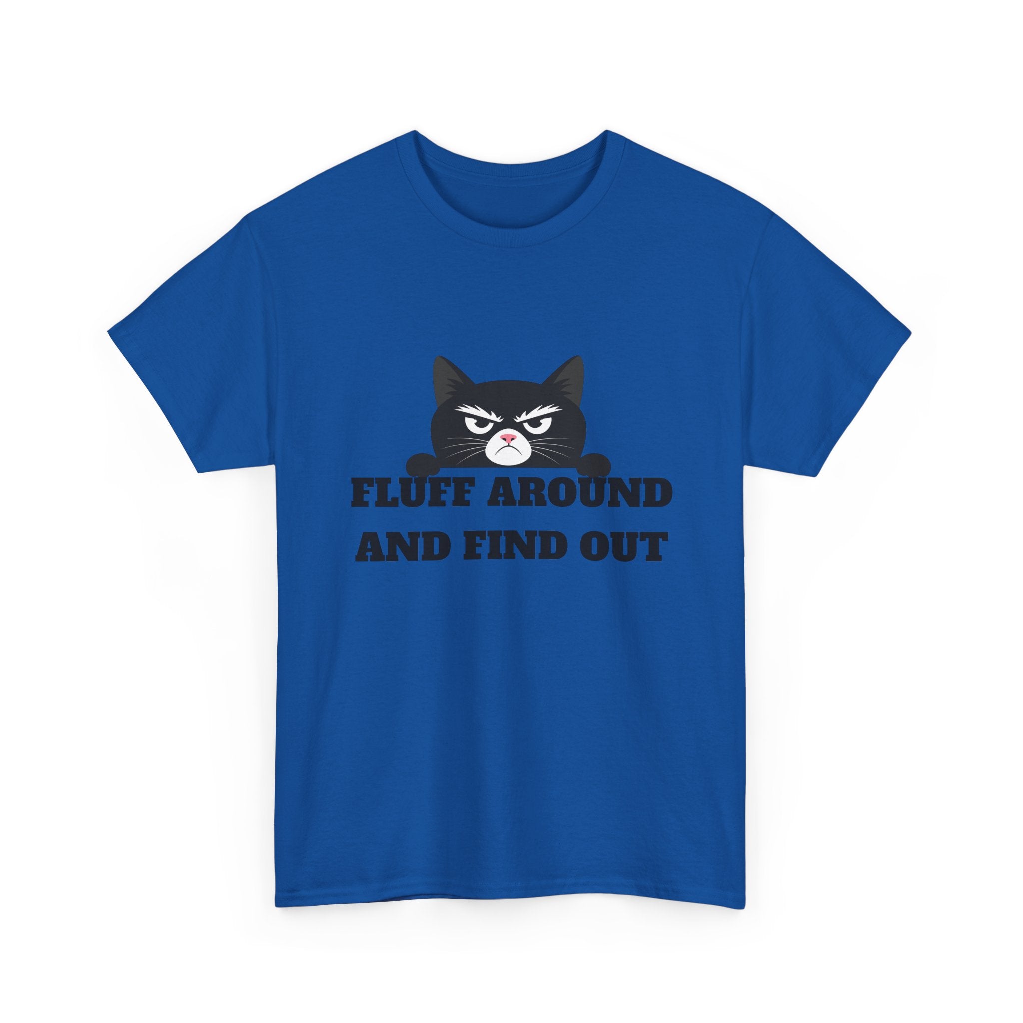 Grumpy Cat Face Fluff Around and Find Out Tee | Funny Cat Quote Shirt
