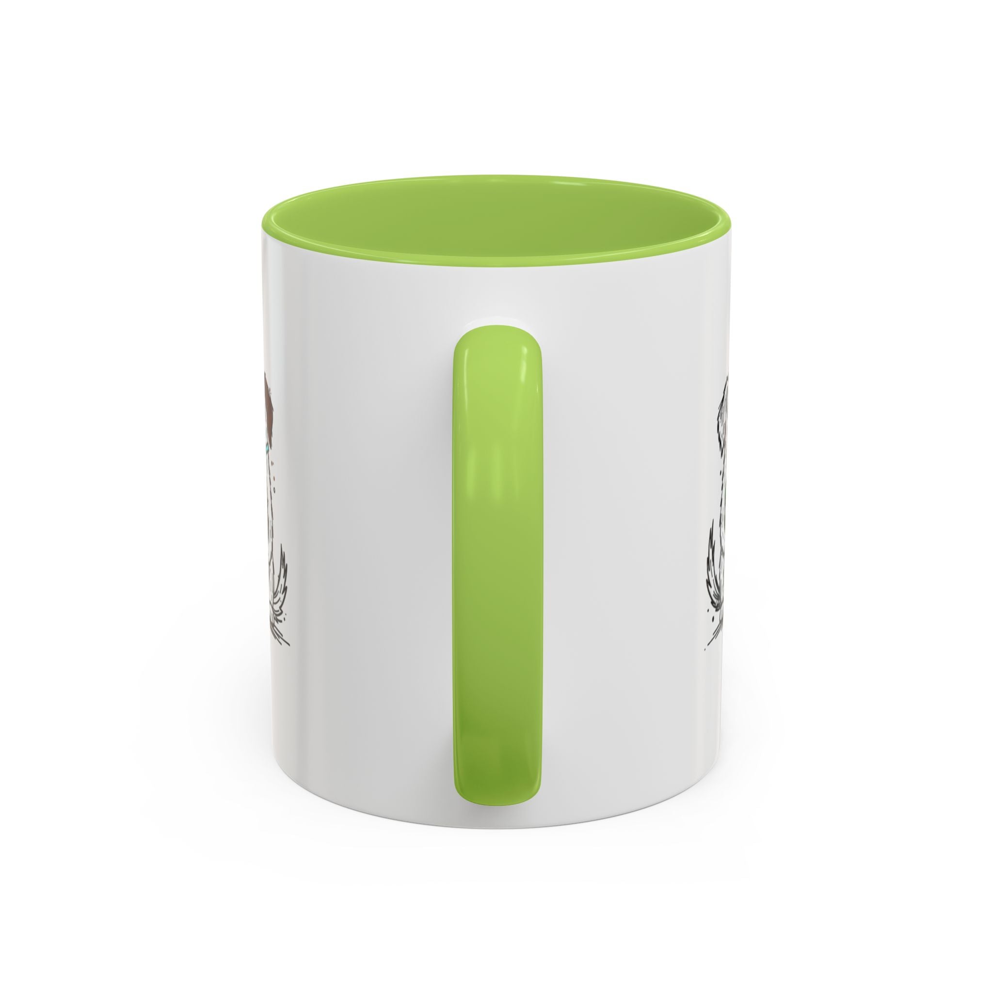 Cute Dogs Coffee Mug — Cartoon Puppies Holding Lattes (11/15oz Accent Mug)