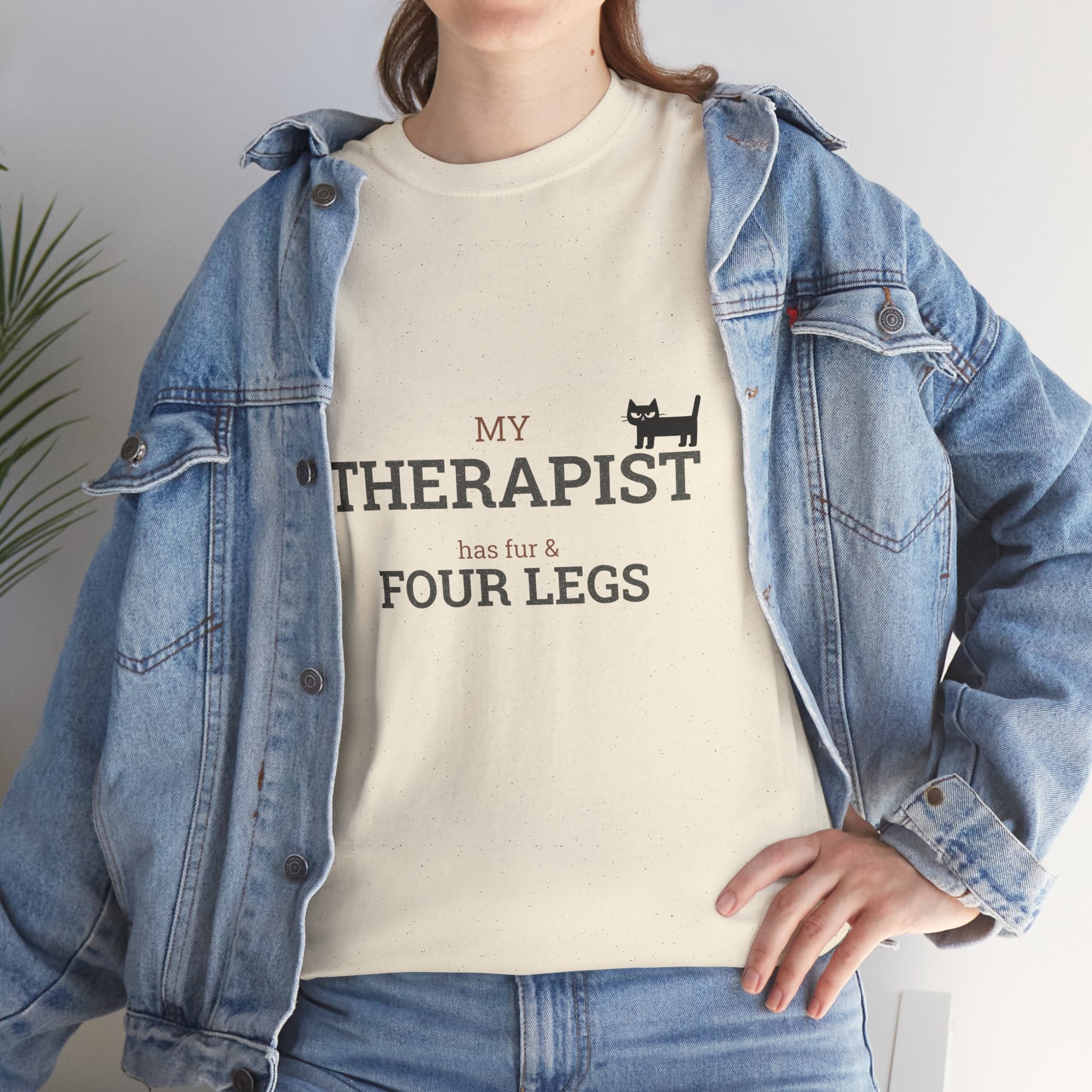 My Therapist Has Four Legs T-Shirt | Cat Pet Lover Tee