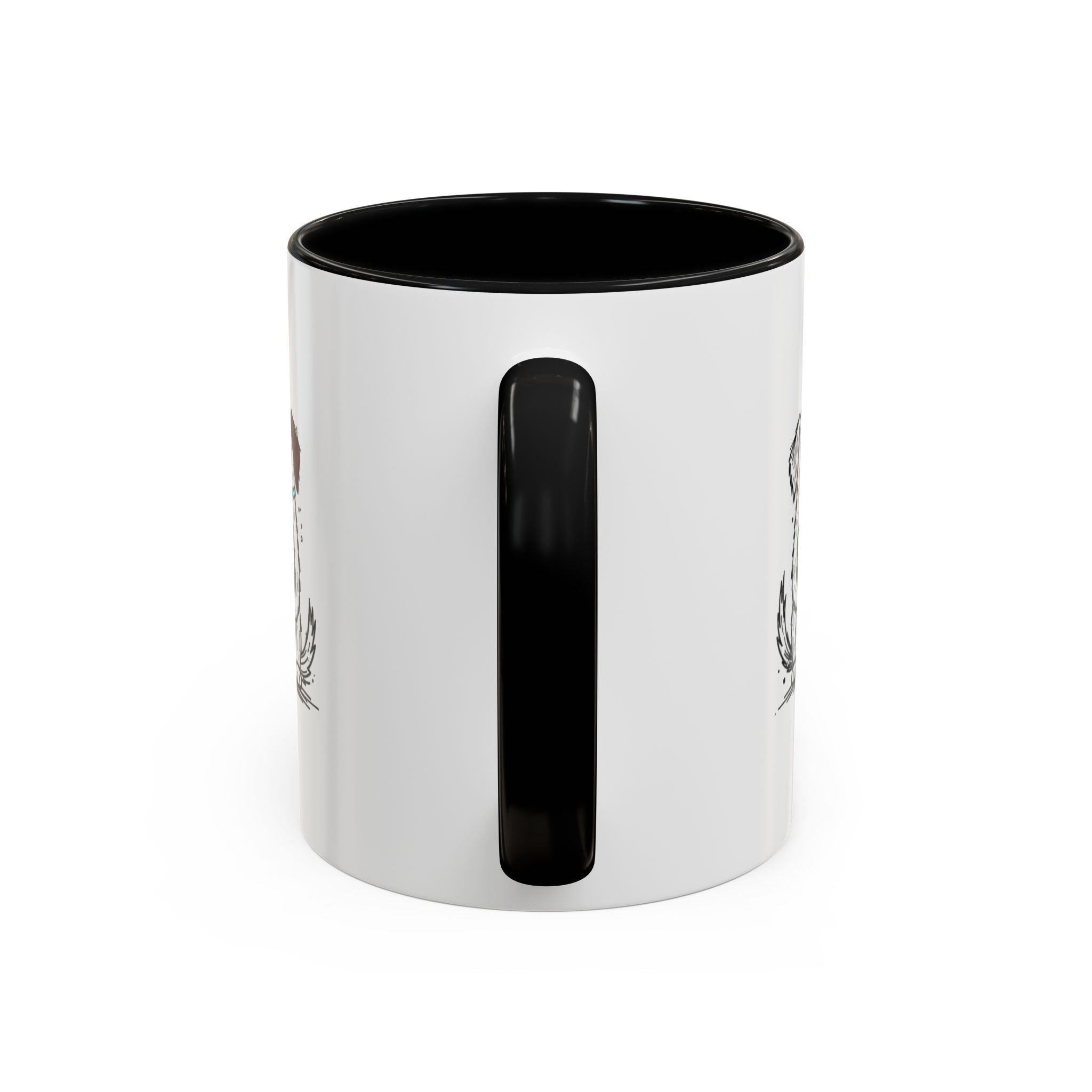 Cute Dogs Coffee Mug — Cartoon Puppies Holding Lattes (11/15oz Accent Mug)