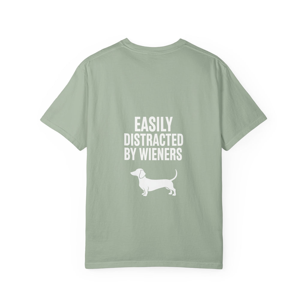 Dachshund T‑Shirt — "Easily Distracted by Wieners" Graphic Tee