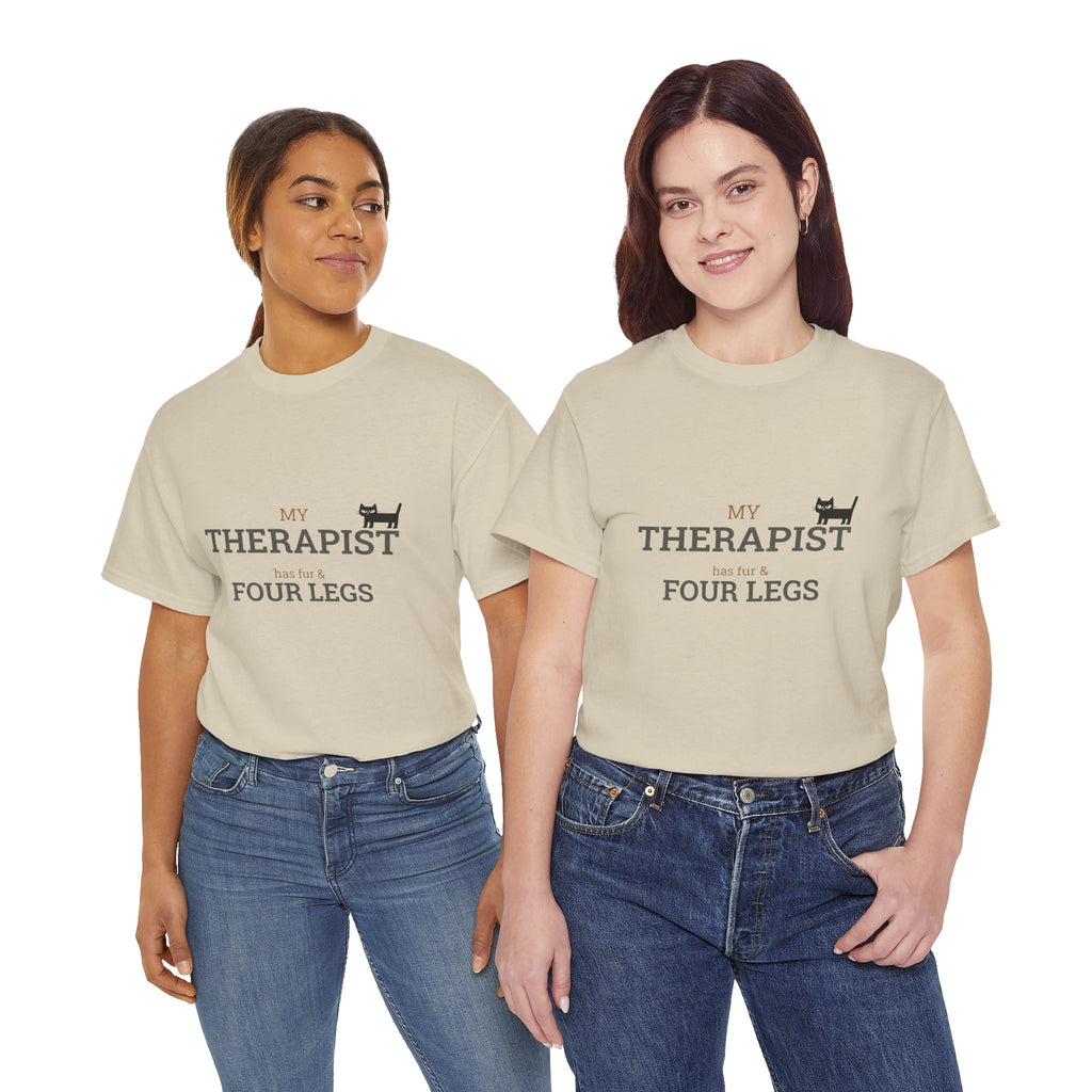 "My Therapist Has Four Legs" T-Shirt — Funny Dog Lover Tee