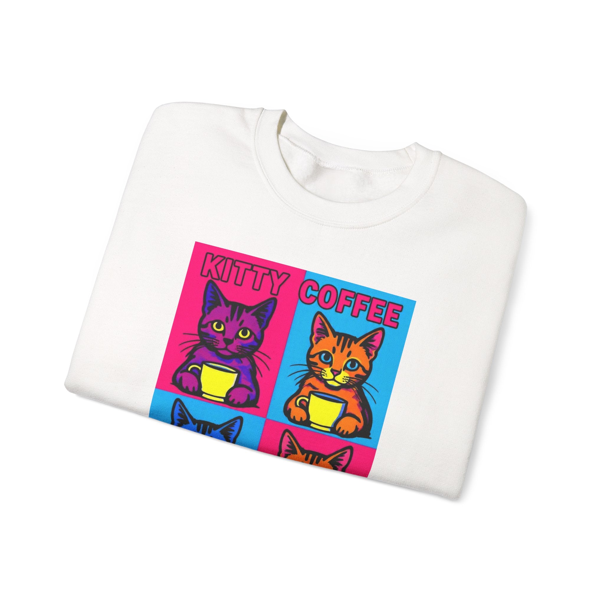 Cat Coffee Pop Art Sweatshirt