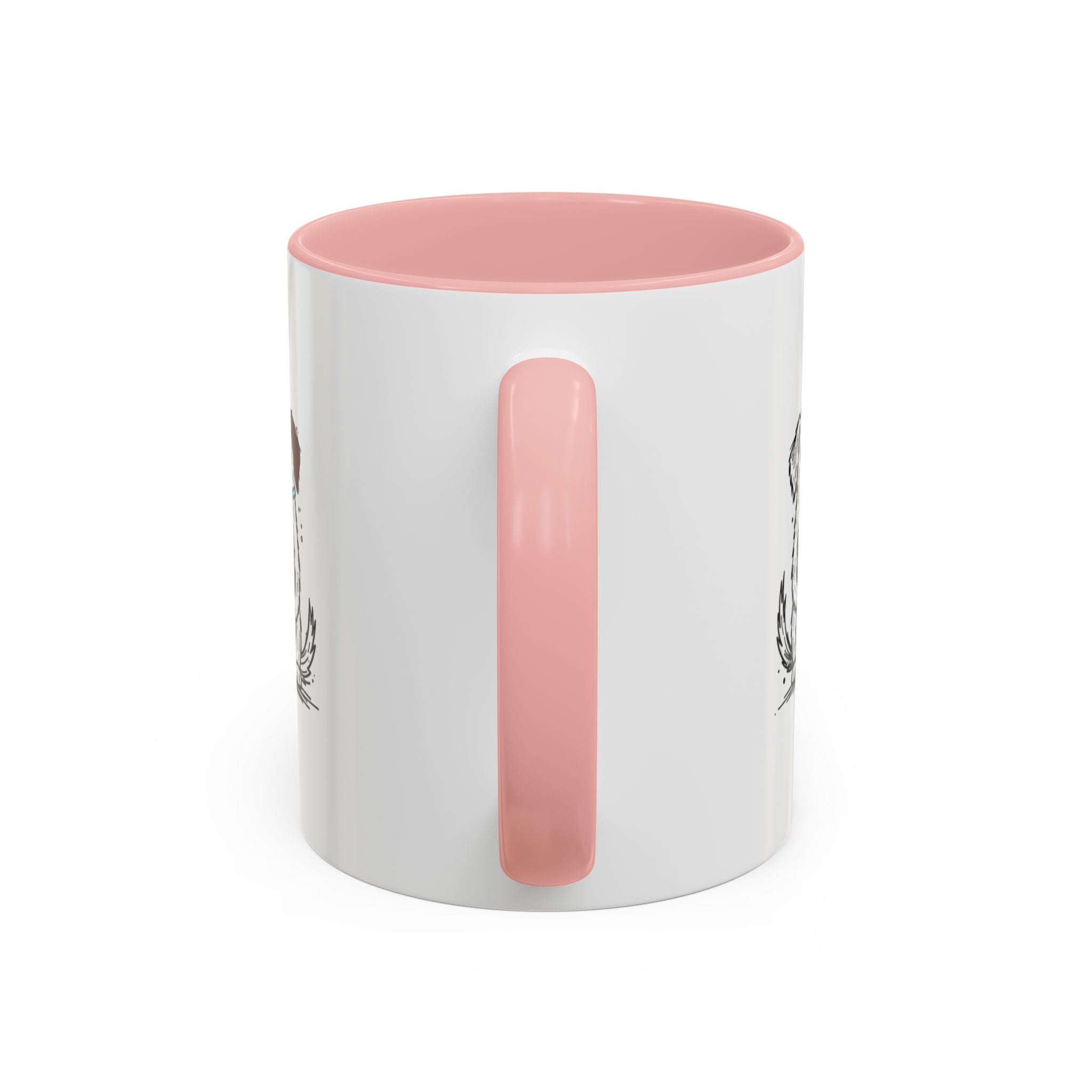 Cute Dogs Coffee Mug — Cartoon Puppies Holding Lattes (11/15oz Accent Mug)