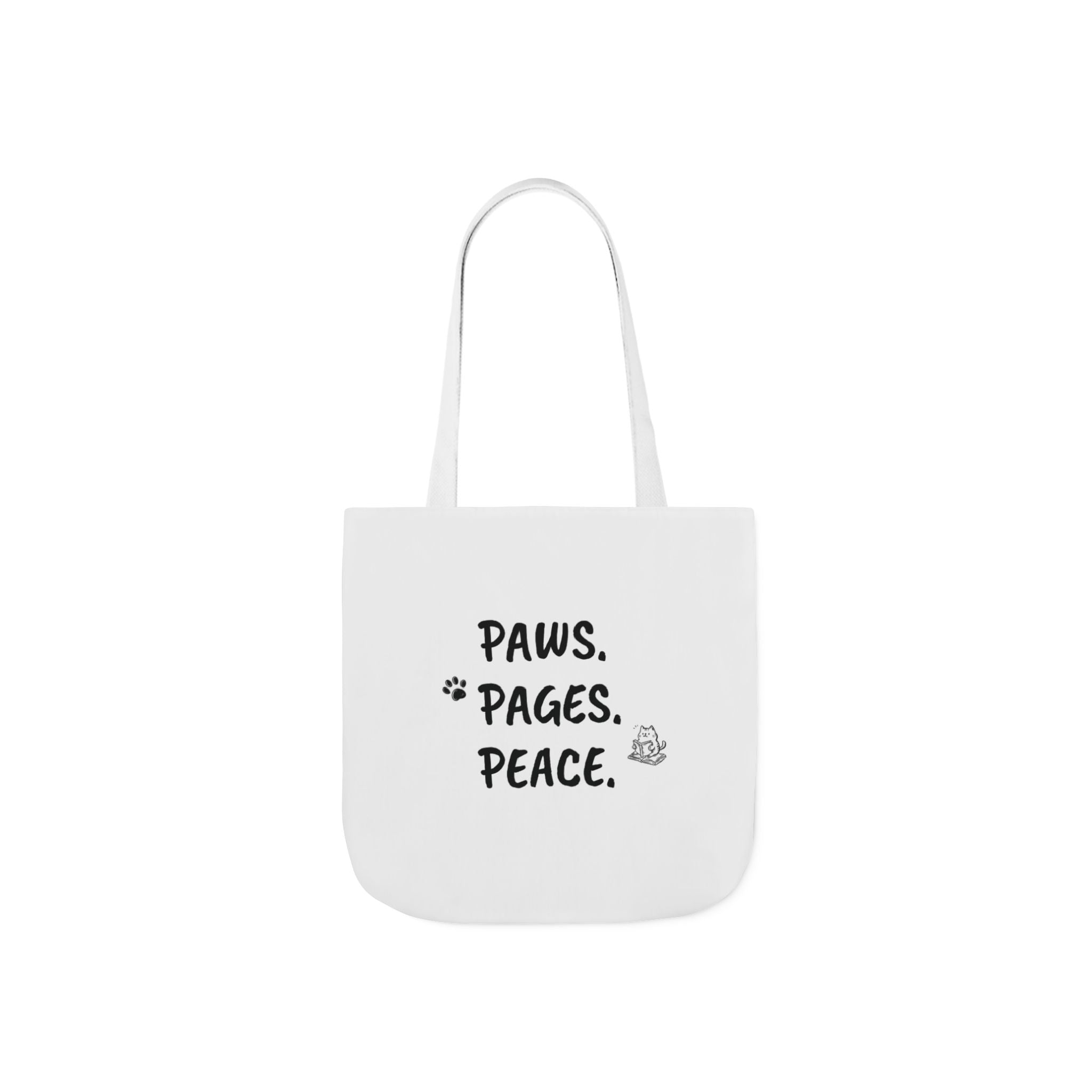 Cute Orange Cat with Glasses Tote Bag — Book-Lover Canvas Tote