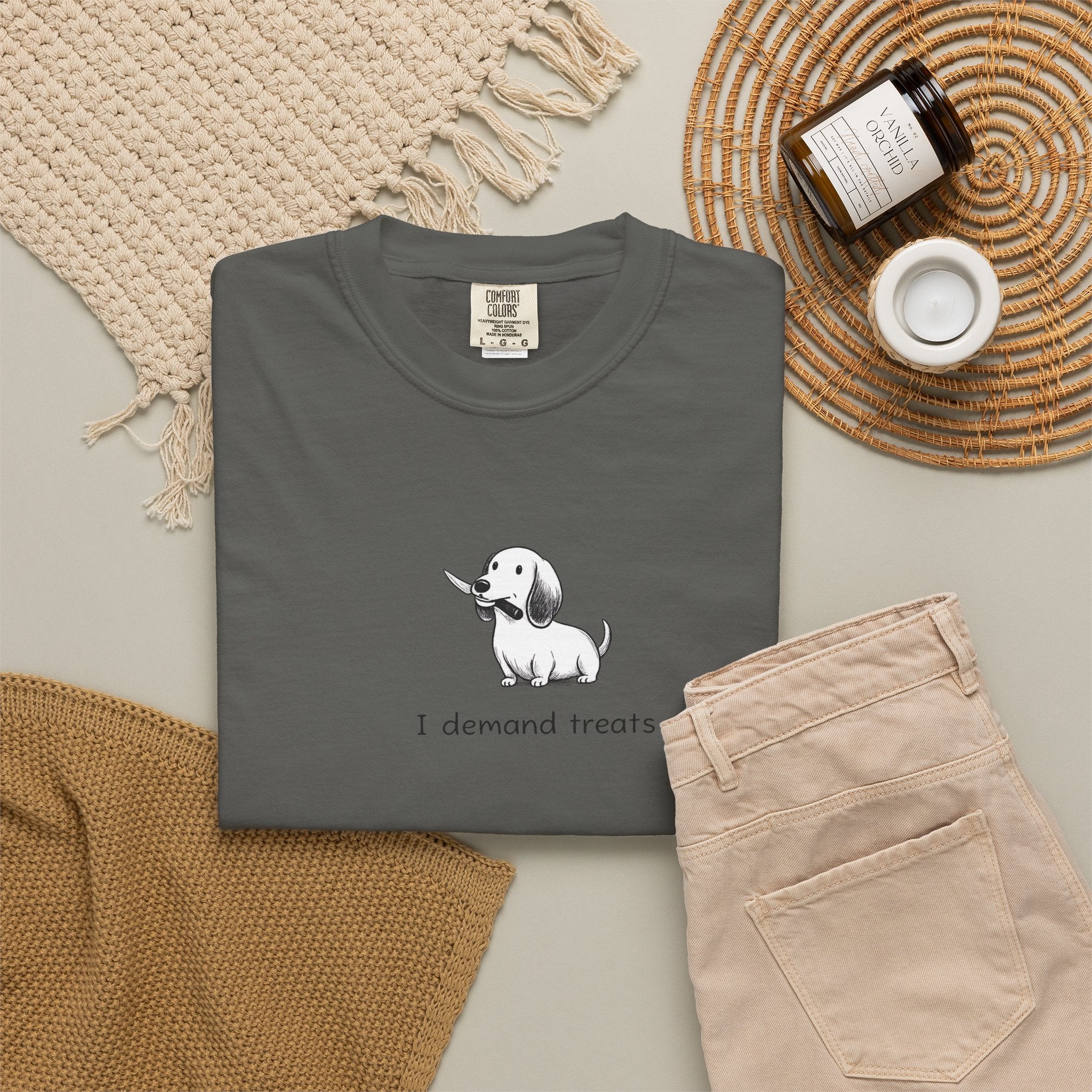 I Demand Treats Unisex T-Shirt - Playful Dog Graphic Tee for Pet Lovers