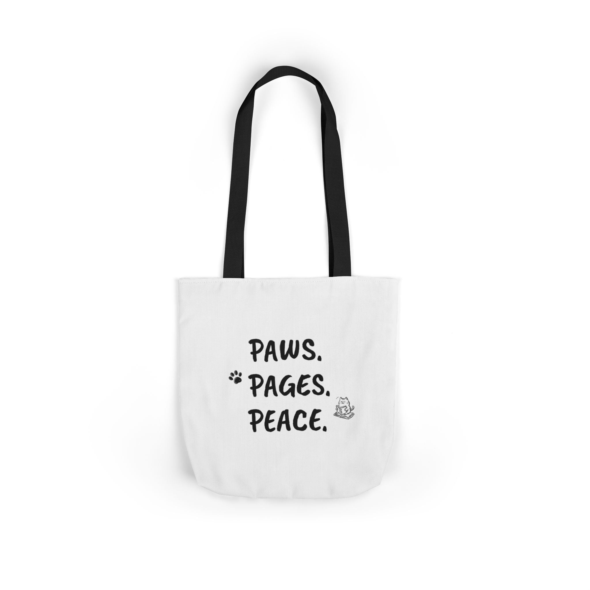 Cute Orange Cat with Glasses Tote Bag — Book-Lover Canvas Tote