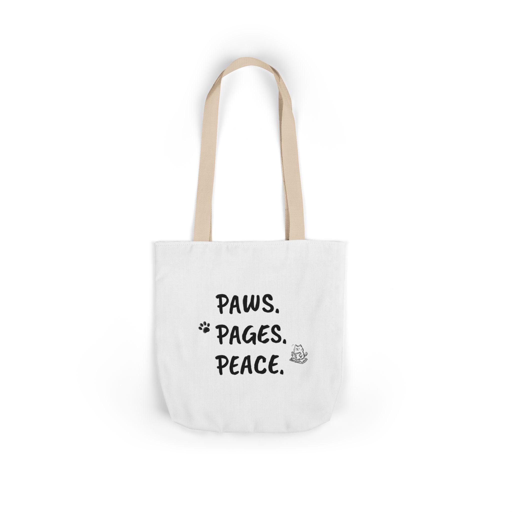 Cute Orange Cat with Glasses Tote Bag — Book-Lover Canvas Tote