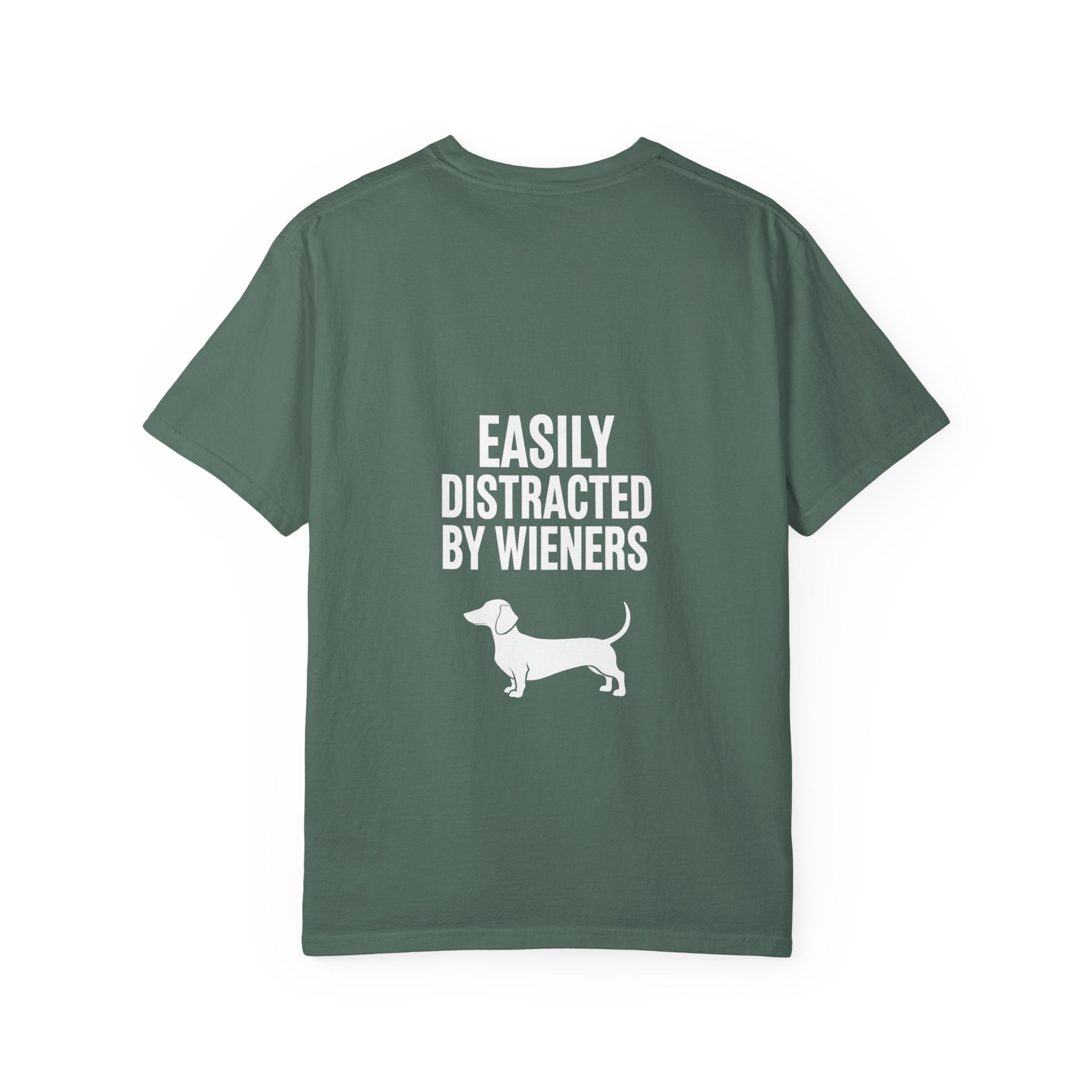 Dachshund T‑Shirt — "Easily Distracted by Wieners" Graphic Tee