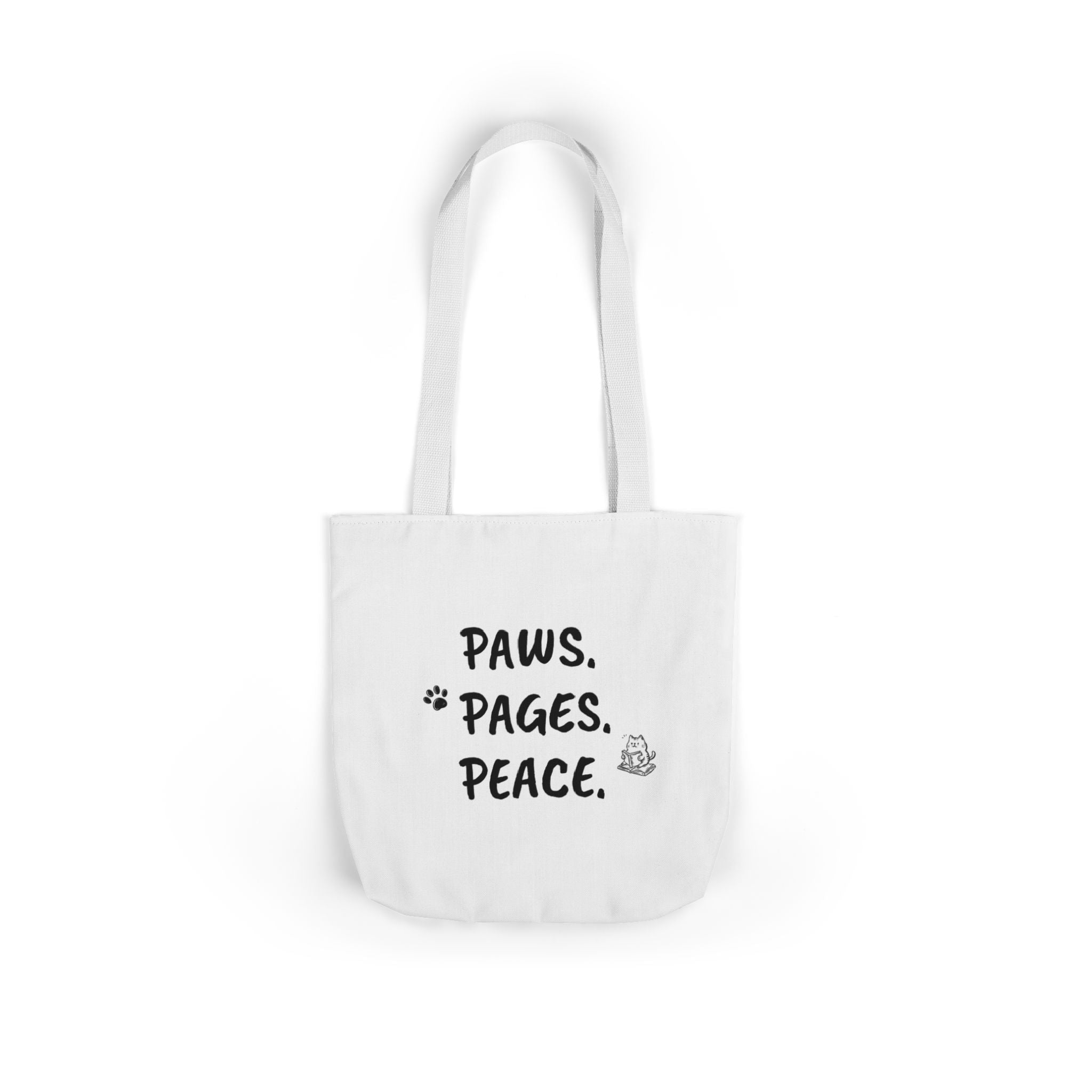 Cute Orange Cat with Glasses Tote Bag — Book-Lover Canvas Tote