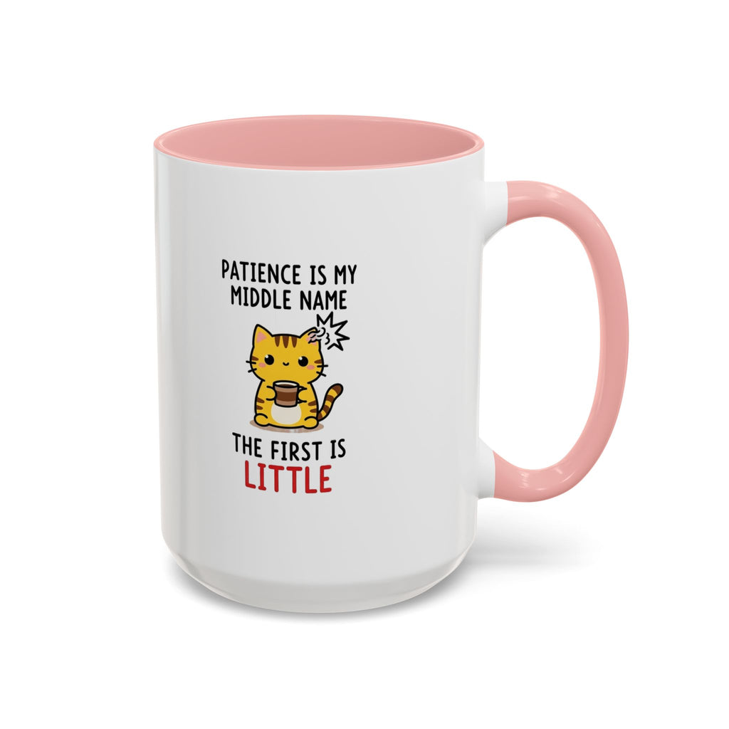 Coffee Mug — "Patience Is My Middle Name, The First Is Little" Cute Cat Coffee Cup