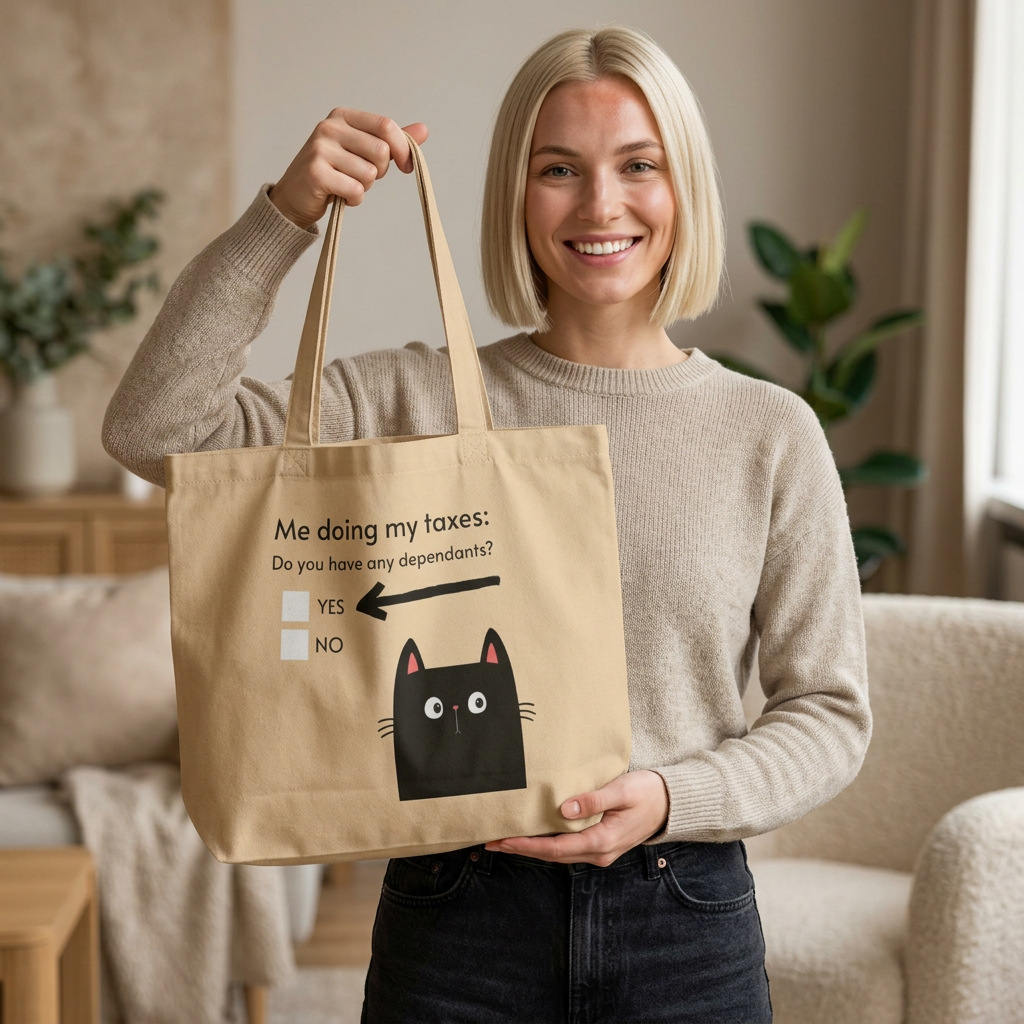 Black Cat - Large Eco Tote