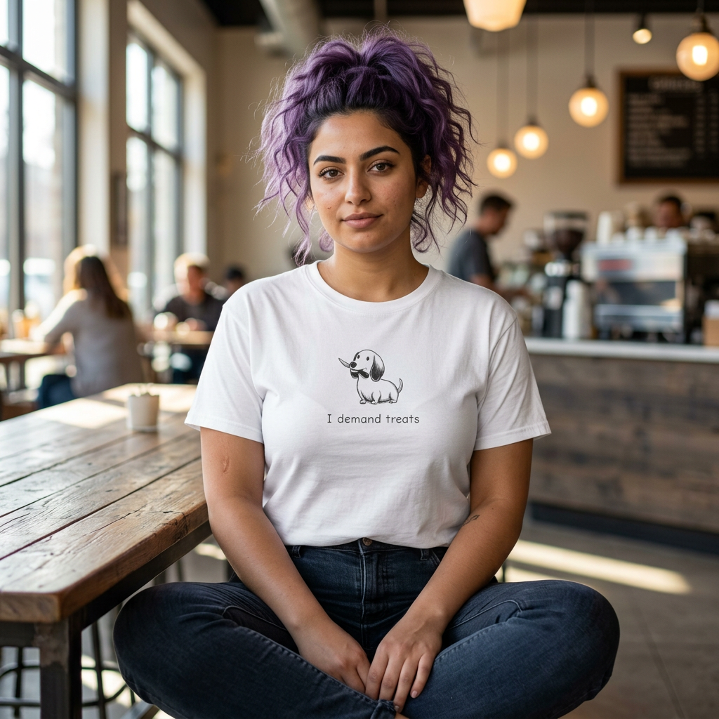 I Demand Treats Unisex T-Shirt - Playful Dog Graphic Tee for Pet Lovers