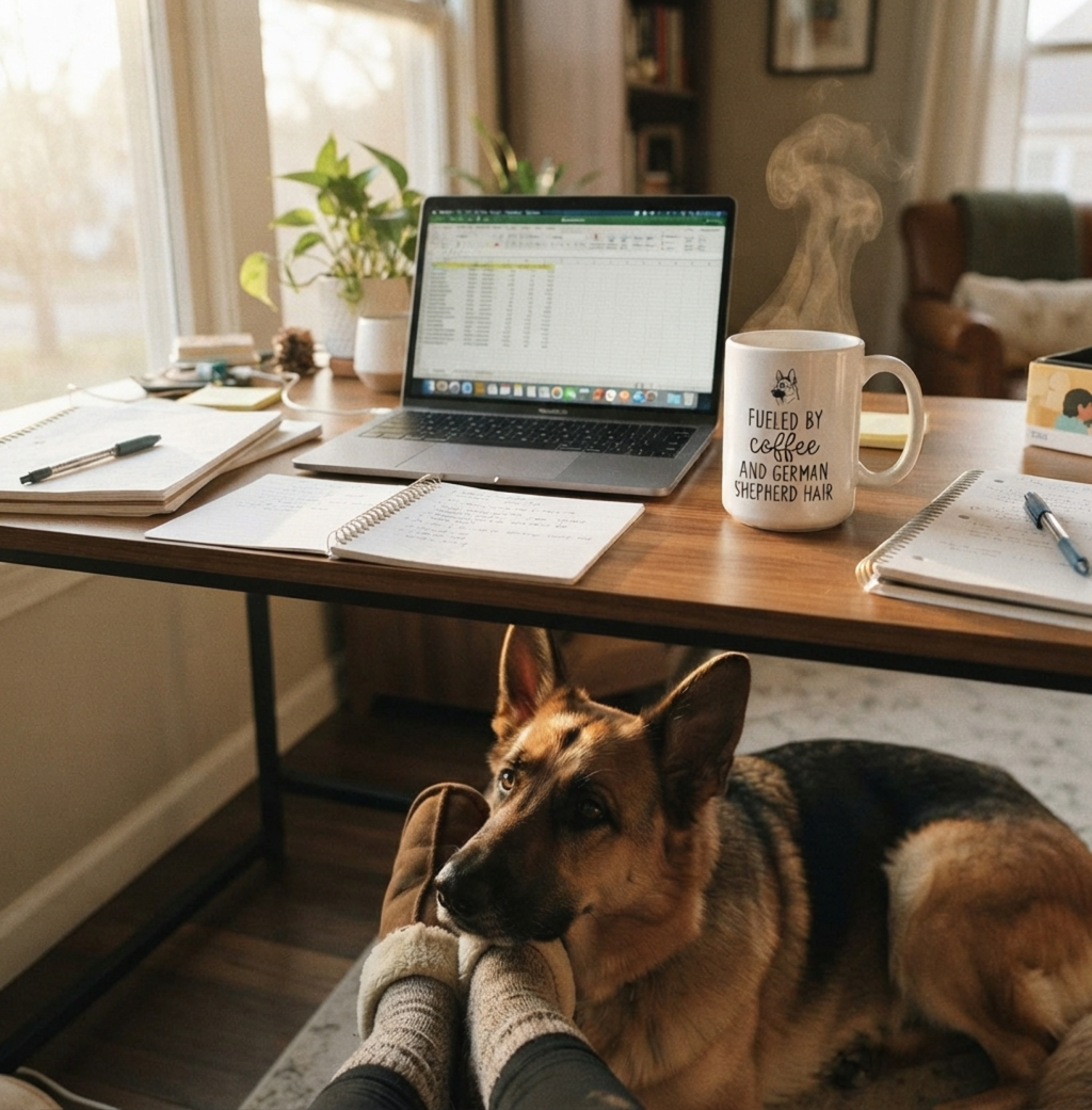 German Shepherd Coffee Mug – Fueled by Coffee & Dog Hair