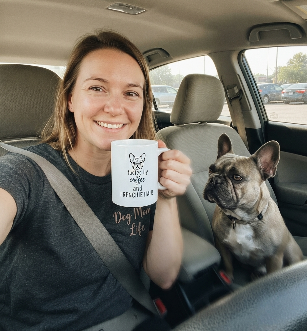 Frenchie Mug Fueled by Coffee and Frenchie Hair