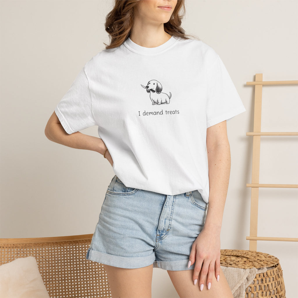I Demand Treats Unisex T-Shirt - Playful Dog Graphic Tee for Pet Lovers
