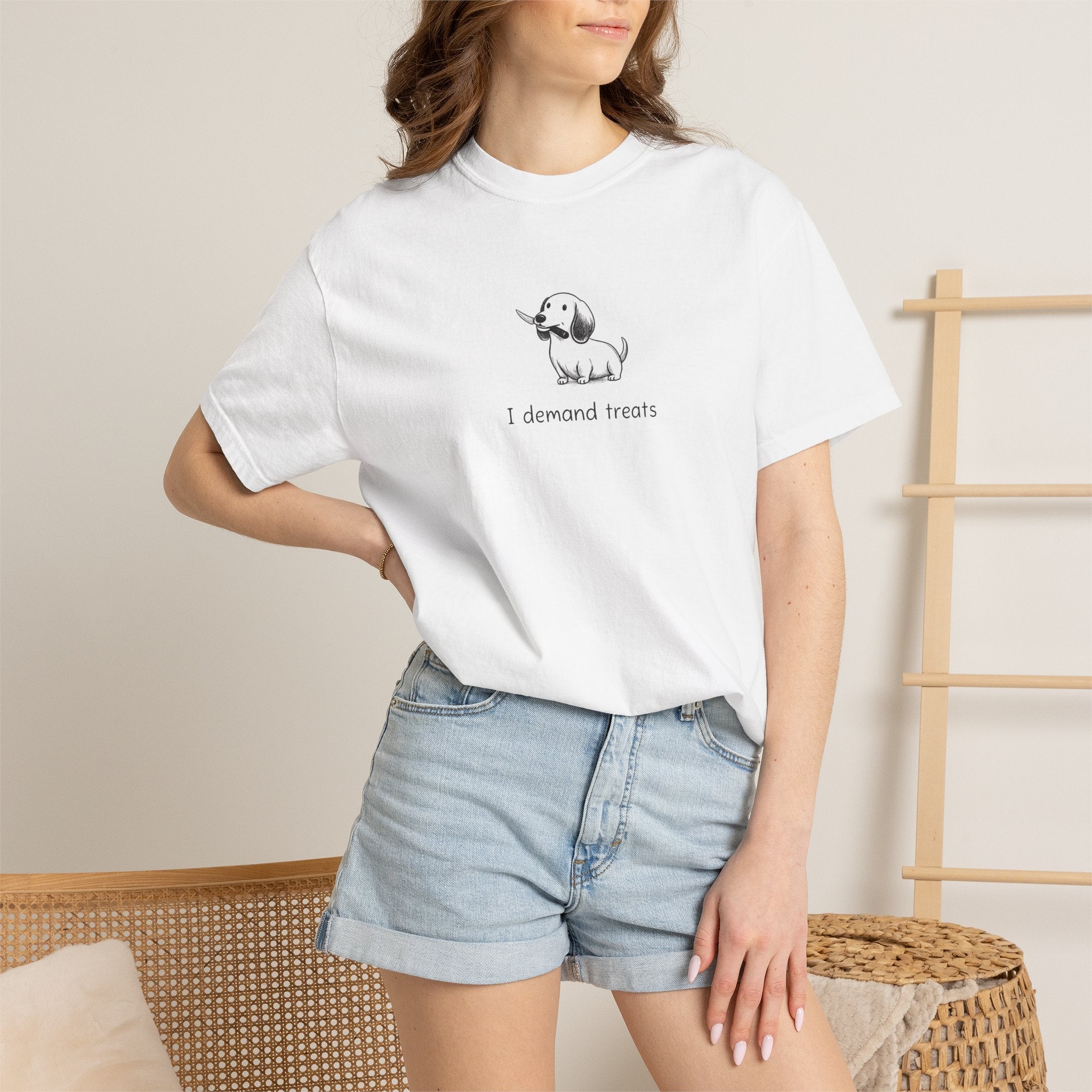I Demand Treats Unisex T-Shirt - Playful Dog Graphic Tee for Pet Lovers