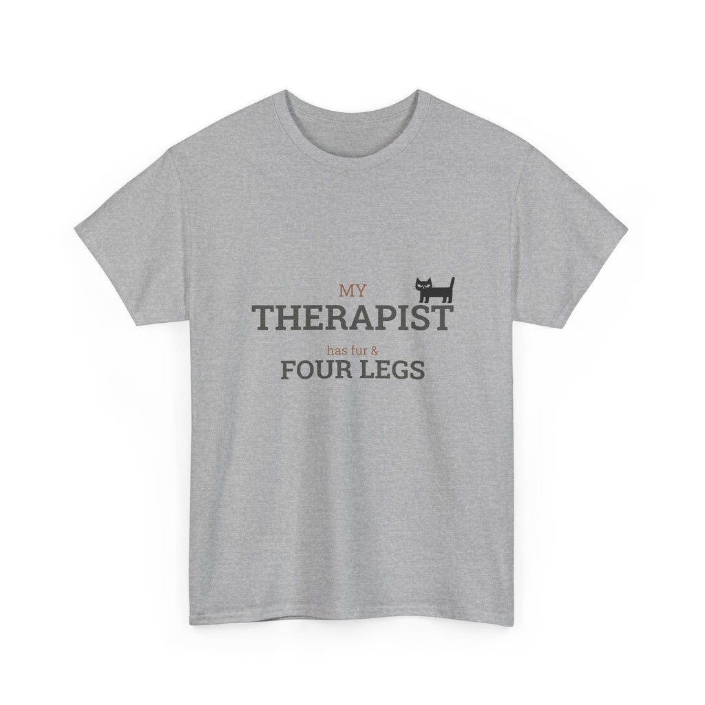 My Therapist Has Four Legs T-Shirt | Cat Pet Lover Tee