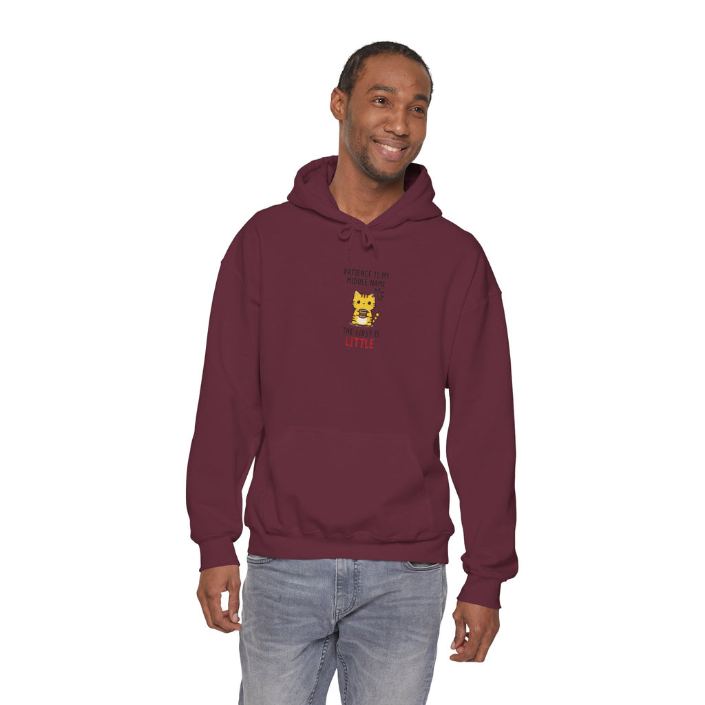 Hoodie - "Patience Is My Middle Name, The First Is Little" Cute Tiger Graphic