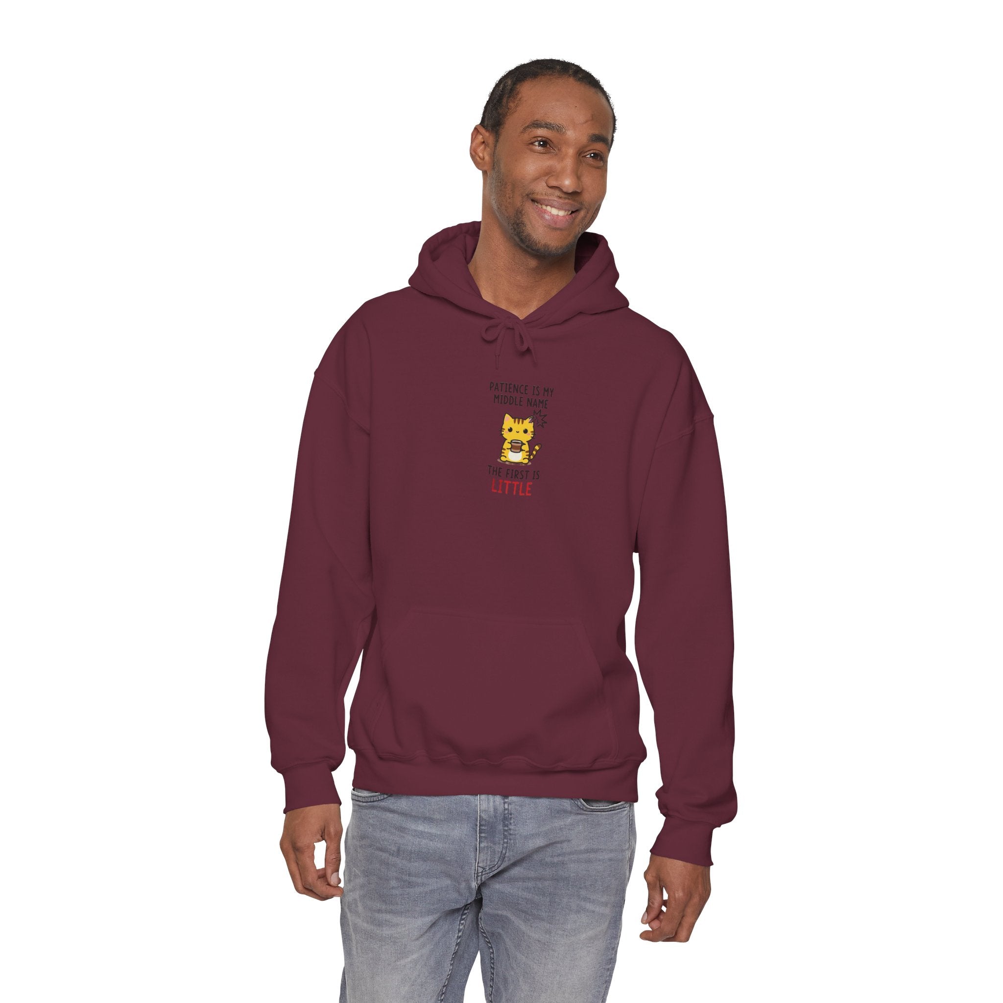 Hoodie - "Patience Is My Middle Name, The First Is Little" Cute Tiger Graphic