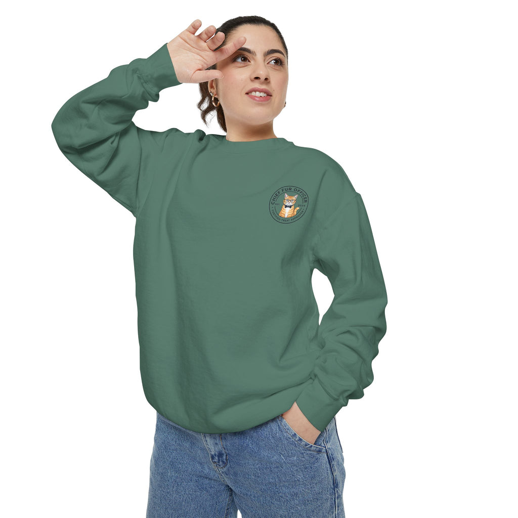 Stay Pawsitive Cat Crewneck Sweatshirt — Cute Cat Graphic ‘Stay Pawsitive’ Pullover