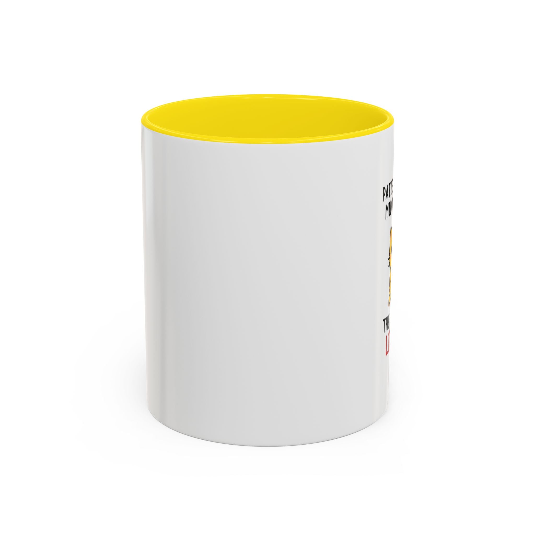 Coffee Mug — "Patience Is My Middle Name, The First Is Little" Cute Cat Coffee Cup