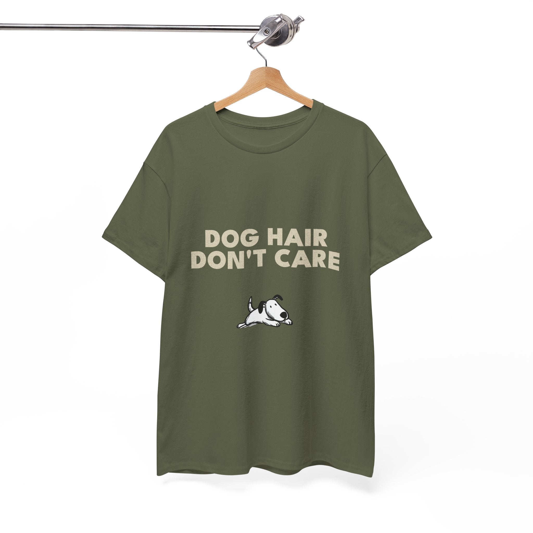 Dog Hair Don't Care T-Shirt | Funny Dog Lover Tee, Pet Mom Dad Shirt