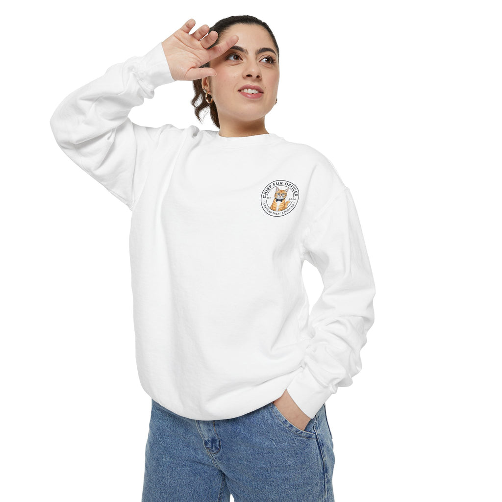 Stay Pawsitive Cat Crewneck Sweatshirt — Cute Cat Graphic ‘Stay Pawsitive’ Pullover