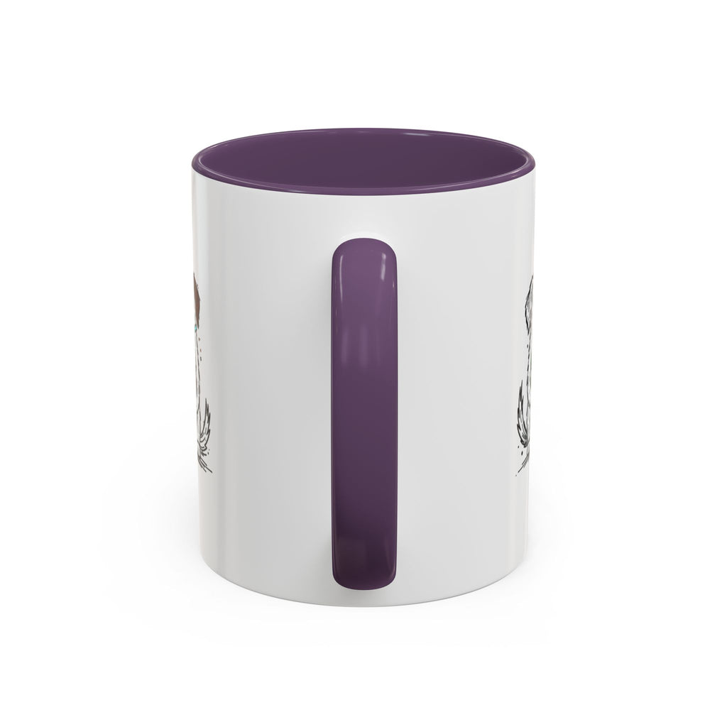 Cute Dogs Coffee Mug — Cartoon Puppies Holding Lattes (11/15oz Accent Mug)