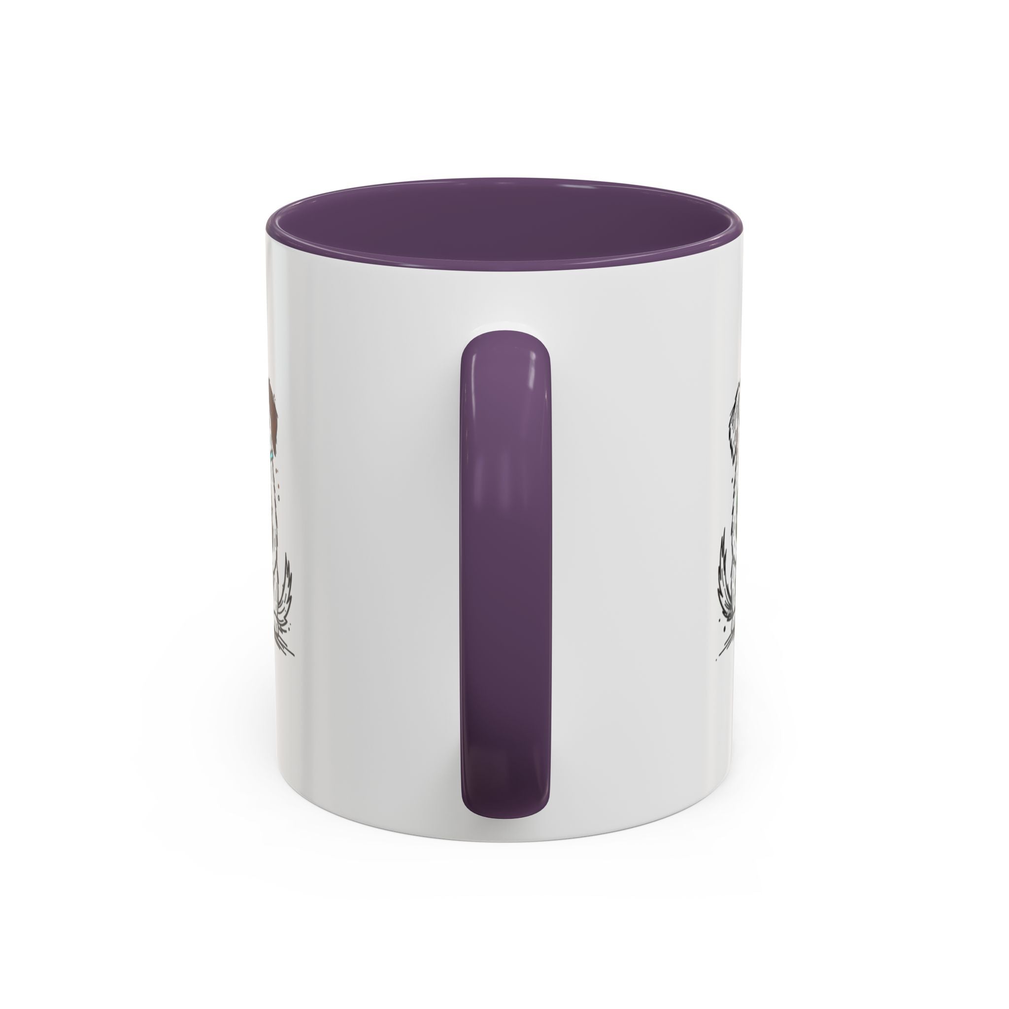 Cute Dogs Coffee Mug — Cartoon Puppies Holding Lattes (11/15oz Accent Mug)