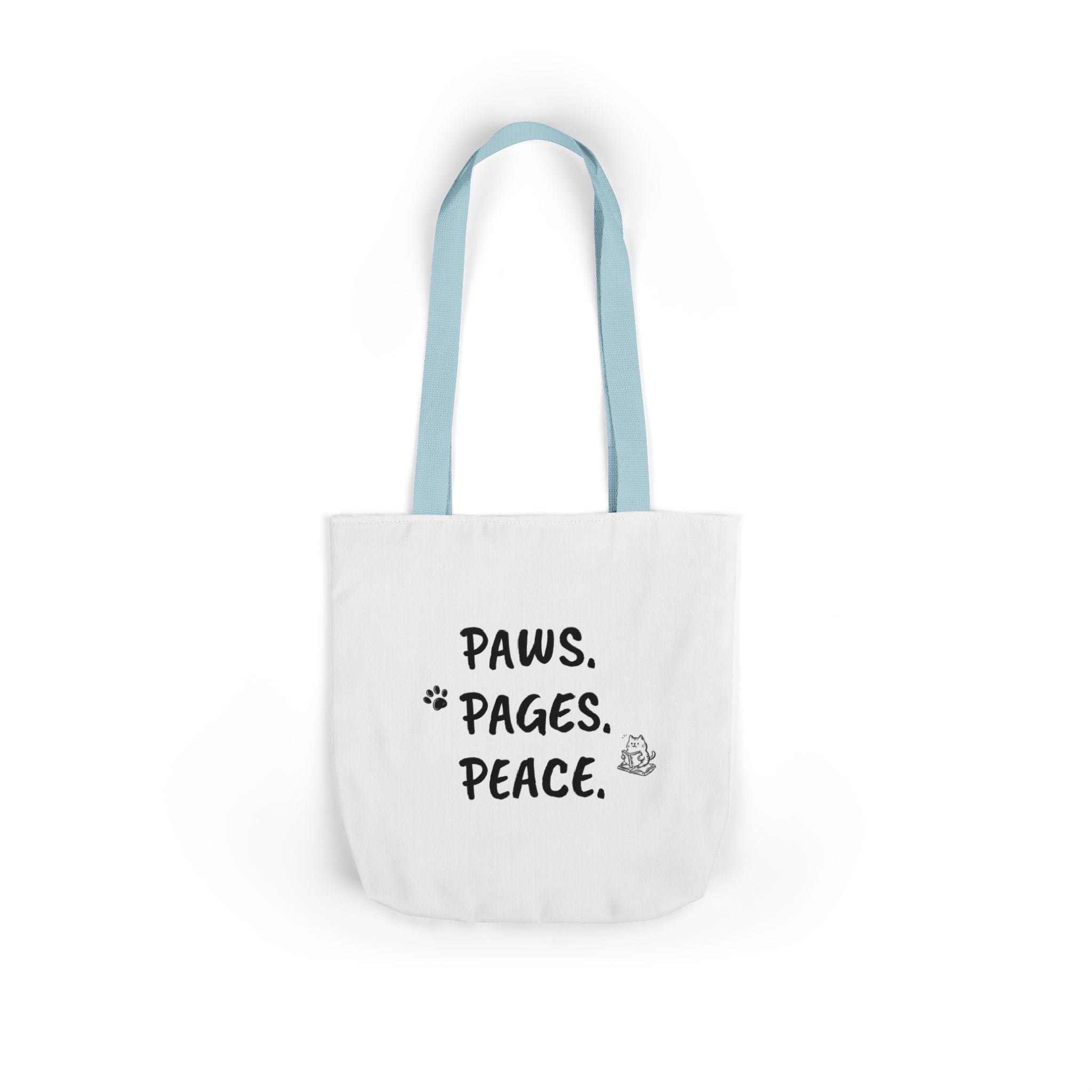 Cute Orange Cat with Glasses Tote Bag — Book-Lover Canvas Tote