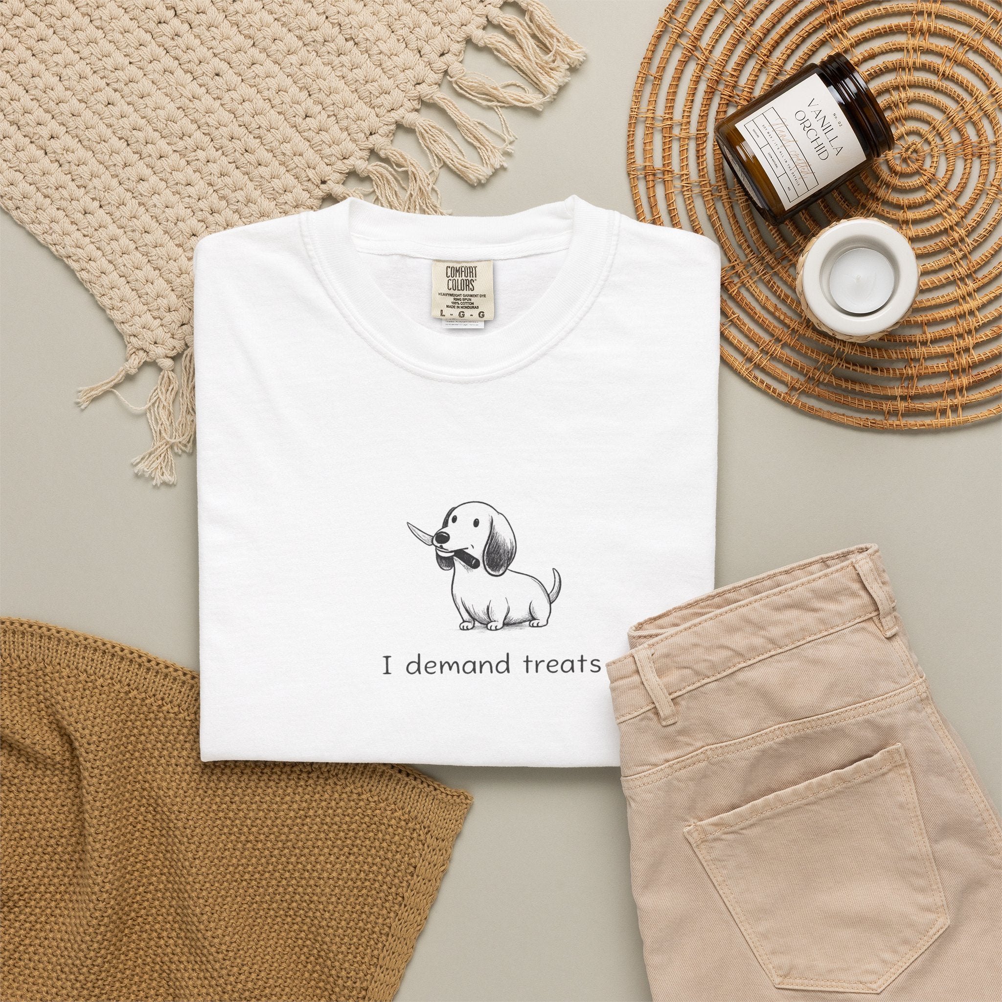 I Demand Treats Unisex T-Shirt - Playful Dog Graphic Tee for Pet Lovers