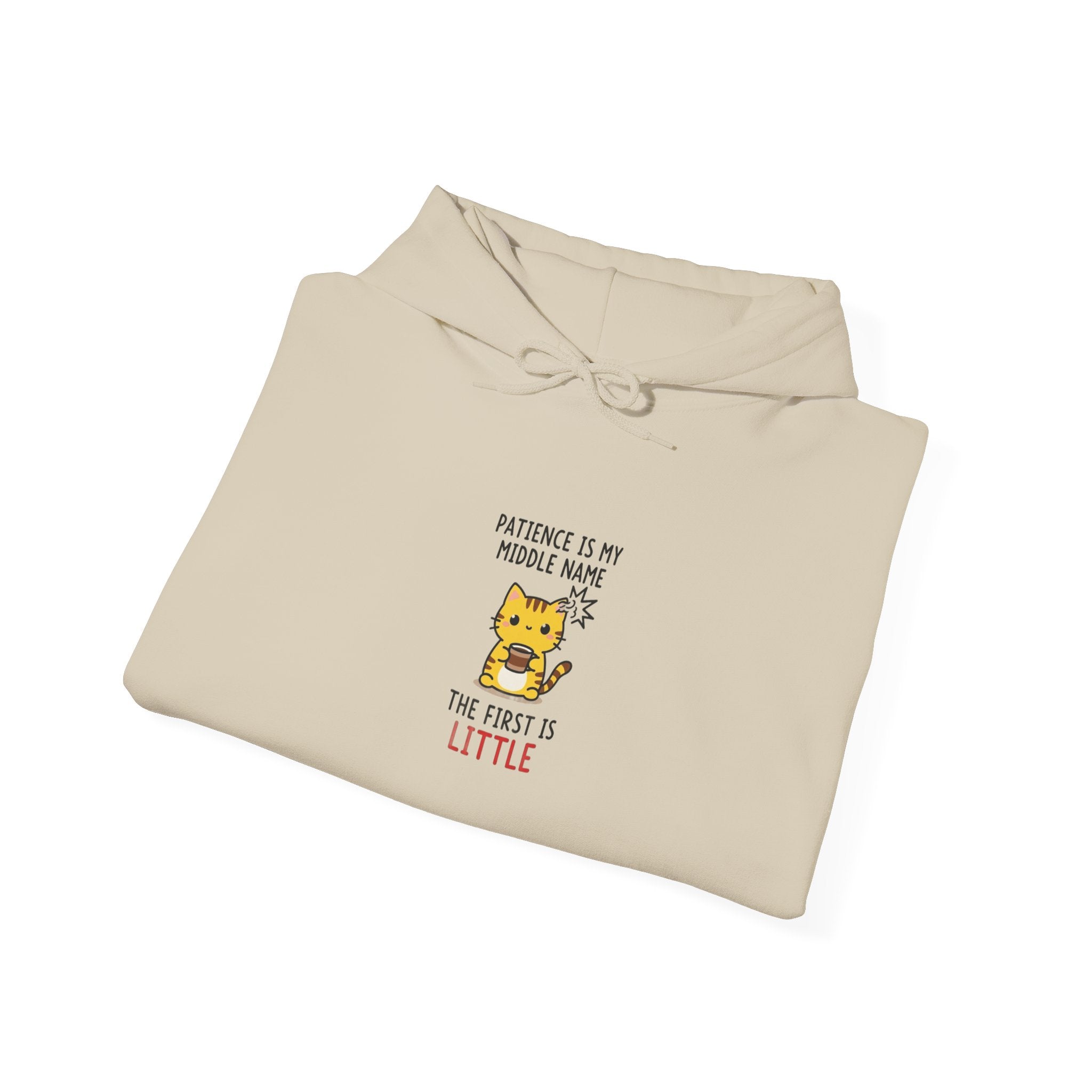 Hoodie - "Patience Is My Middle Name, The First Is Little" Cute Tiger Graphic