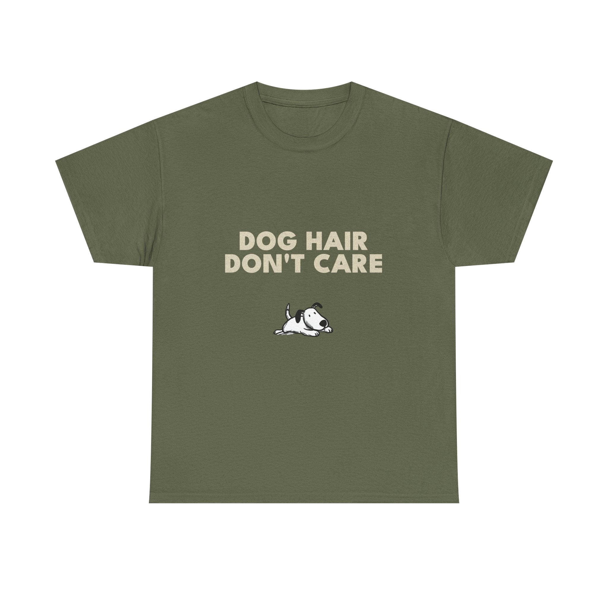 Dog Hair Don't Care T-Shirt | Funny Dog Lover Tee, Pet Mom Dad Shirt