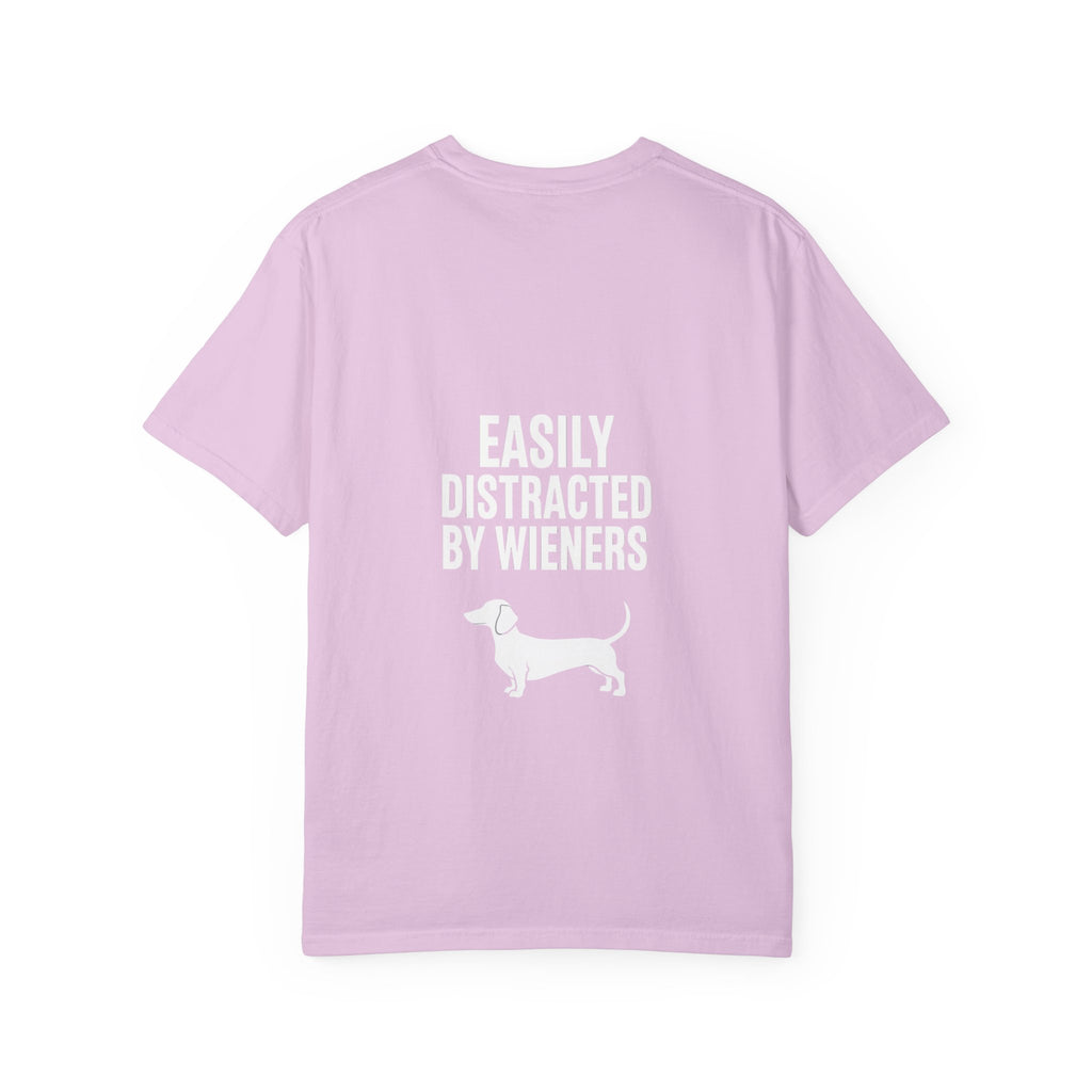 Dachshund T‑Shirt — "Easily Distracted by Wieners" Graphic Tee