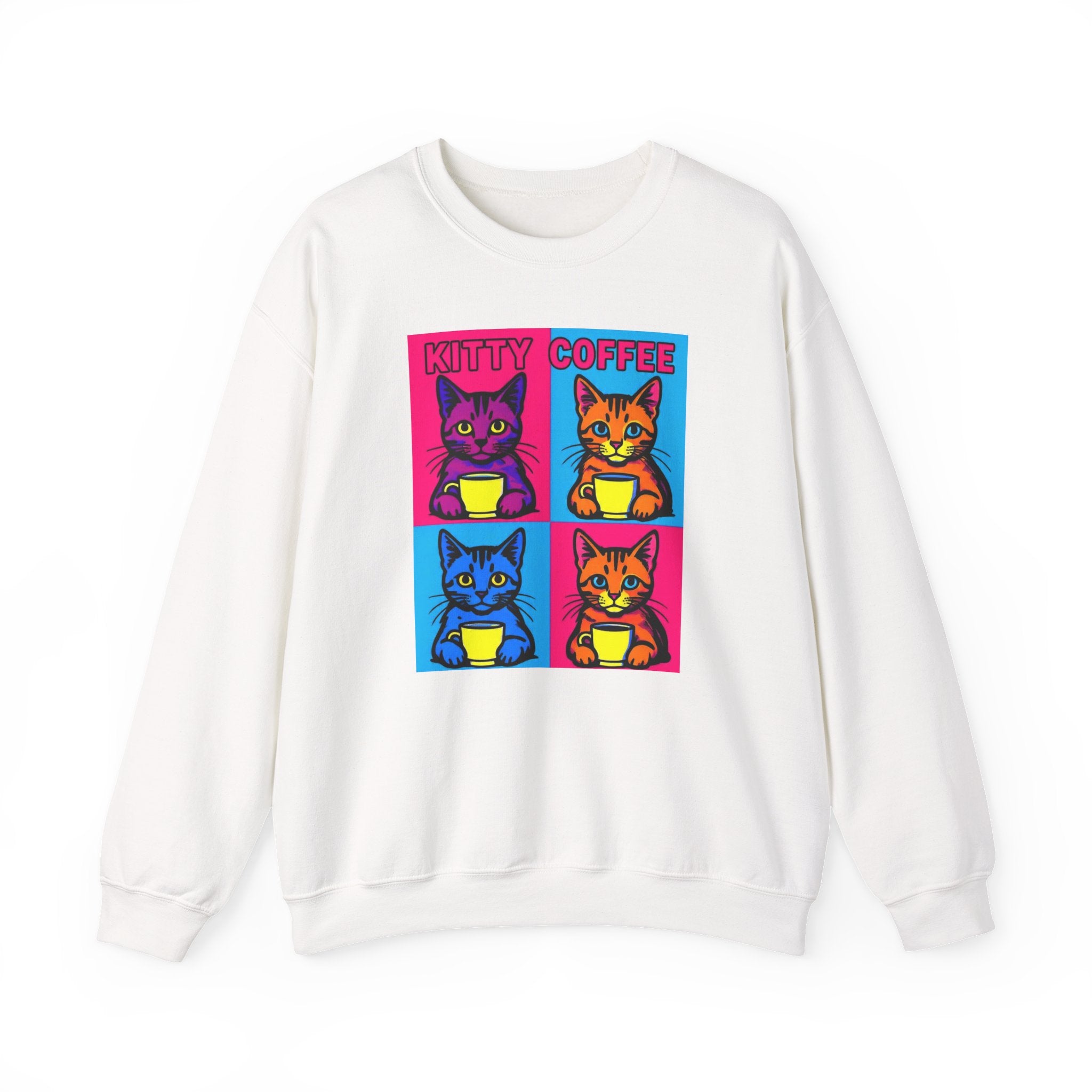 Cat Coffee Pop Art Sweatshirt