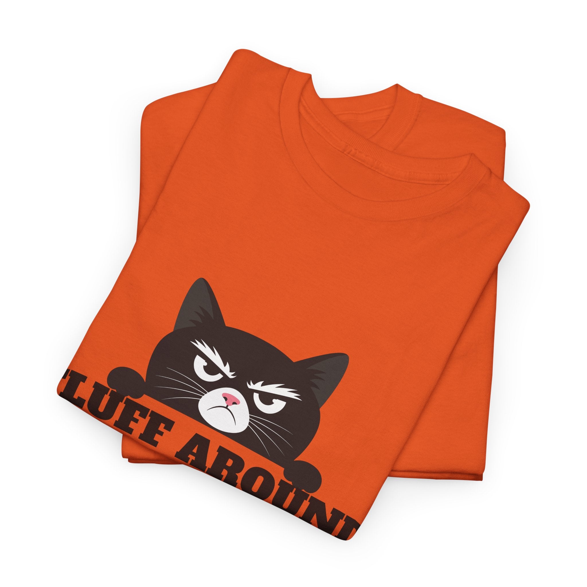 Grumpy Cat Face Fluff Around and Find Out Tee | Funny Cat Quote Shirt
