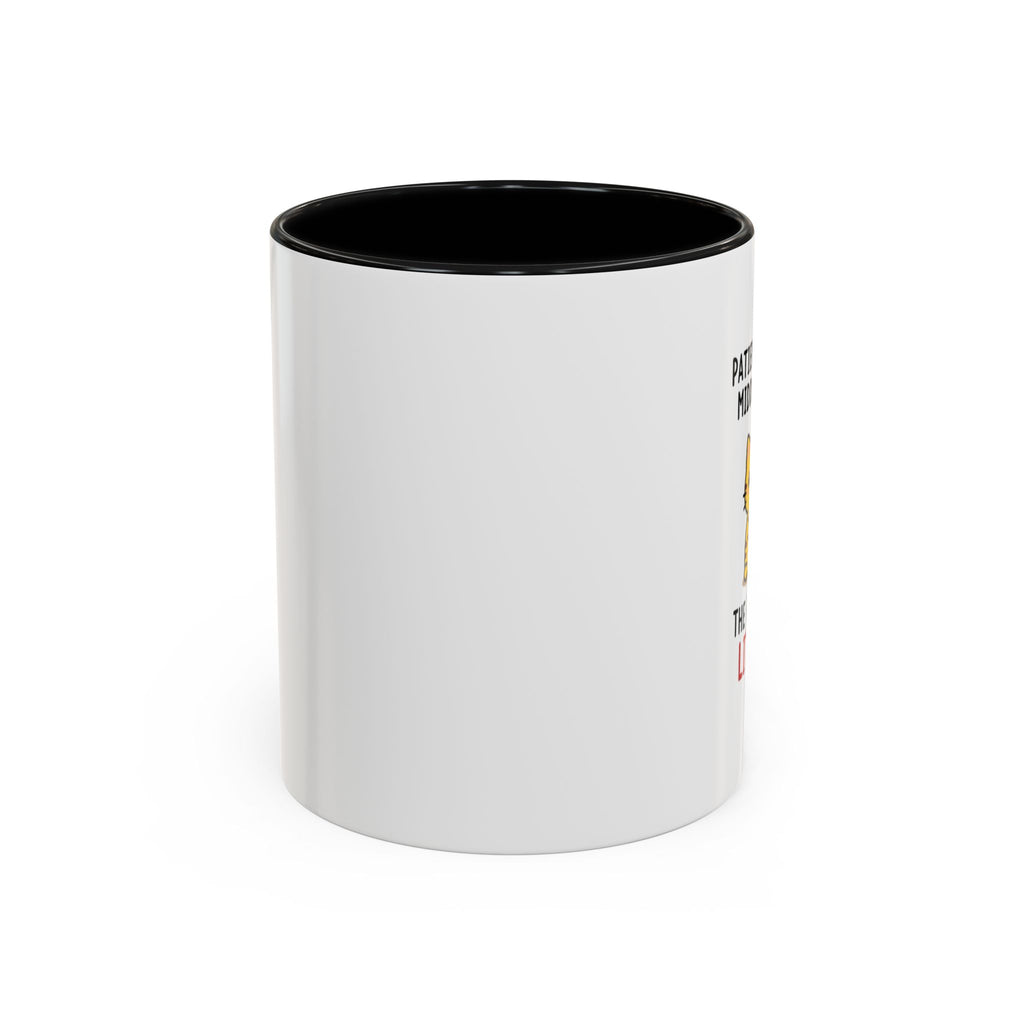 Coffee Mug — "Patience Is My Middle Name, The First Is Little" Cute Cat Coffee Cup