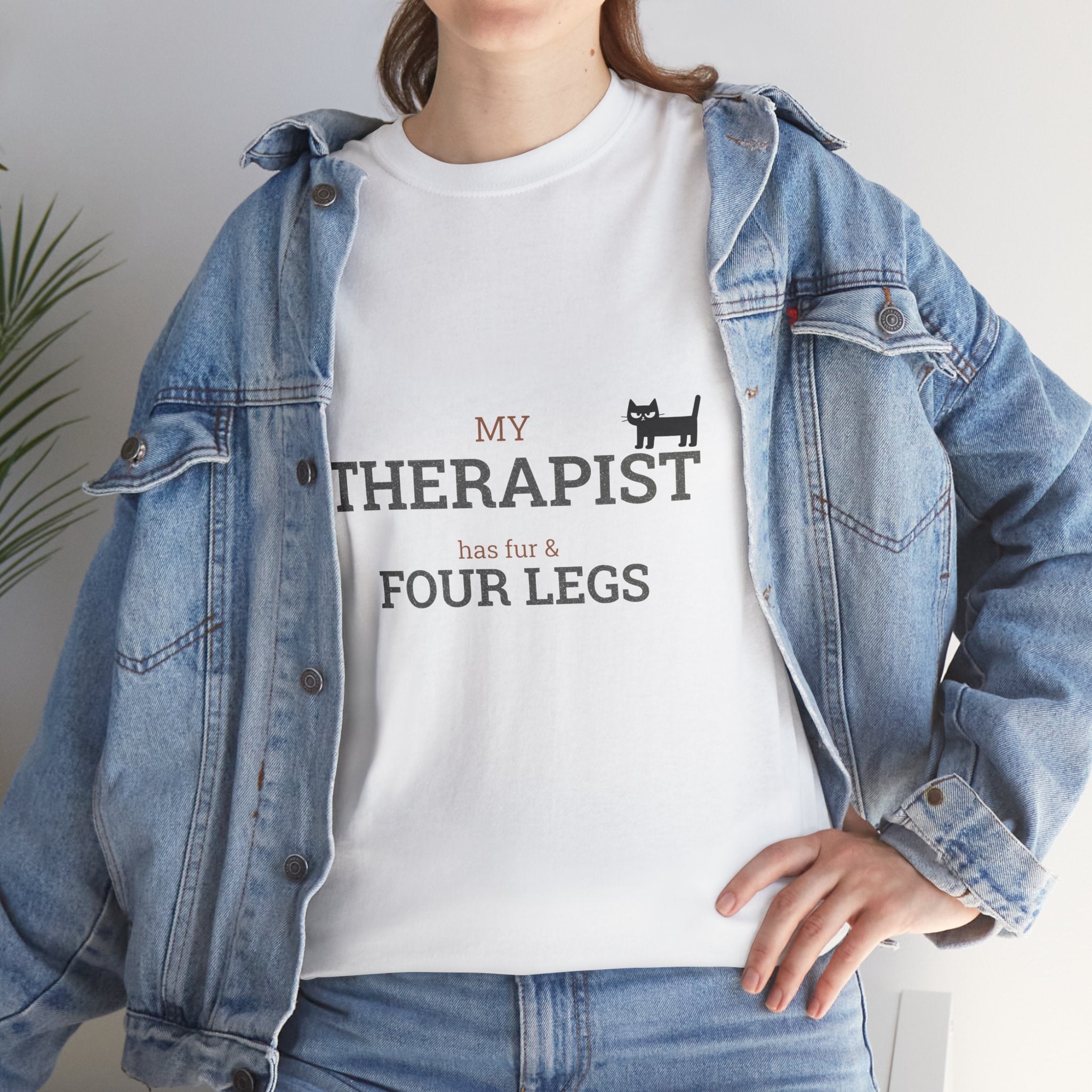 My Therapist Has Four Legs T-Shirt | Cat Pet Lover Tee