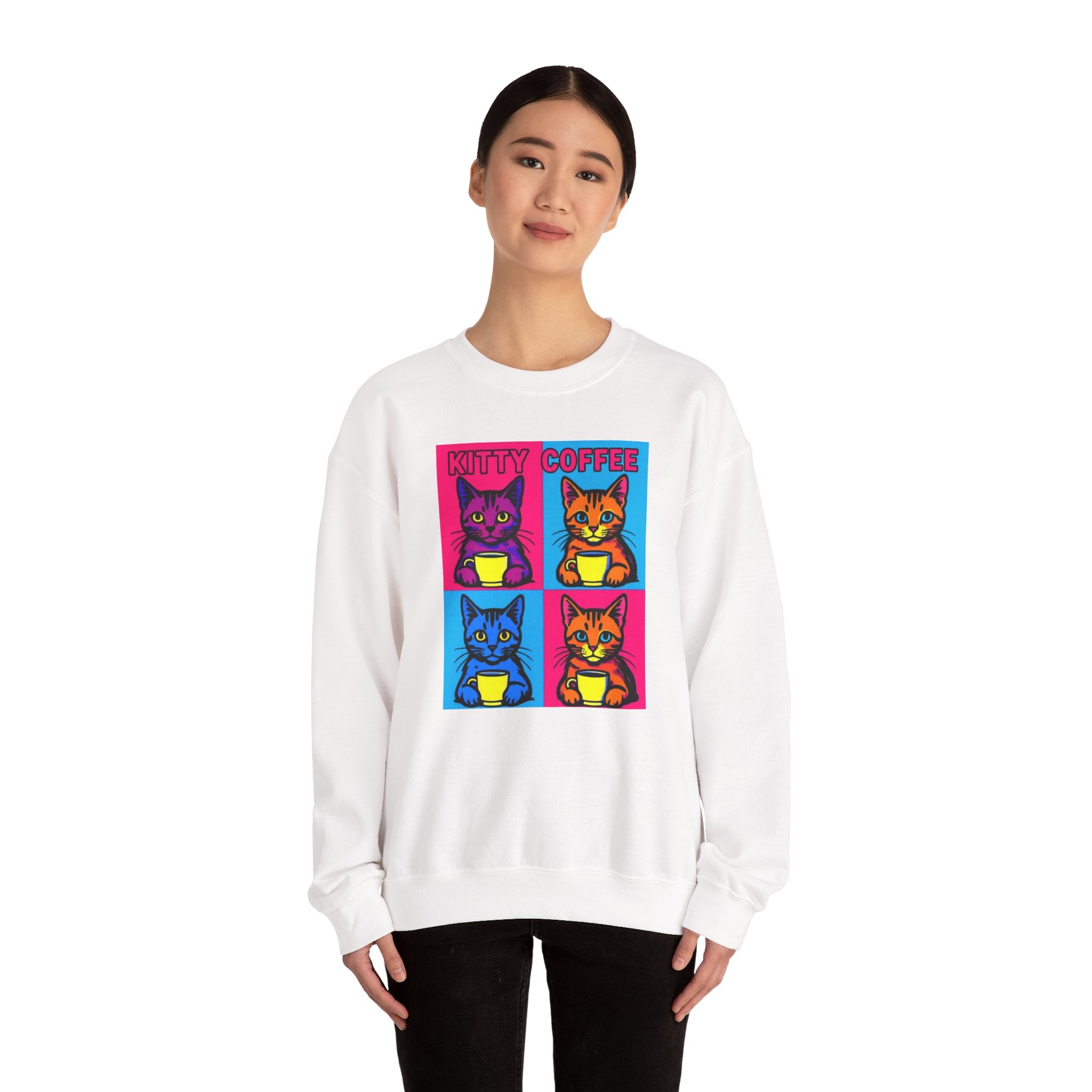 Cat Coffee Pop Art Sweatshirt