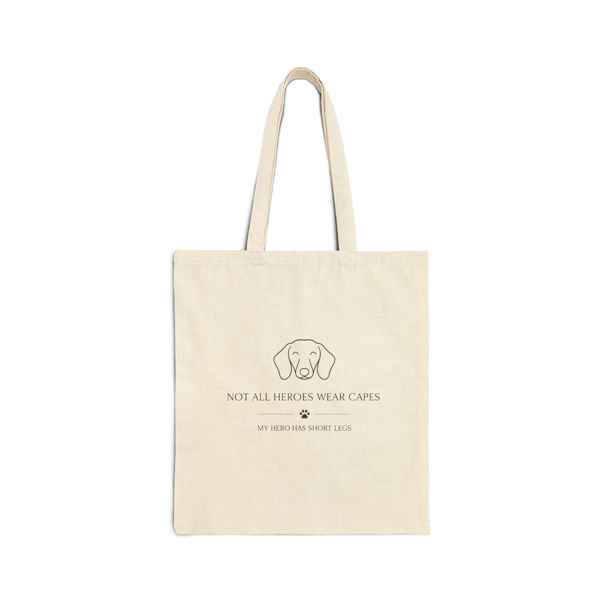 Dachshund Tote Bag – My Hero Has Short Legs