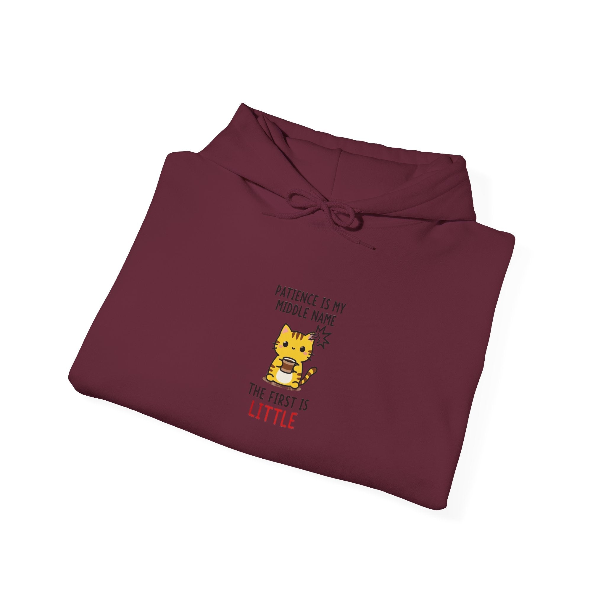 Hoodie - "Patience Is My Middle Name, The First Is Little" Cute Tiger Graphic