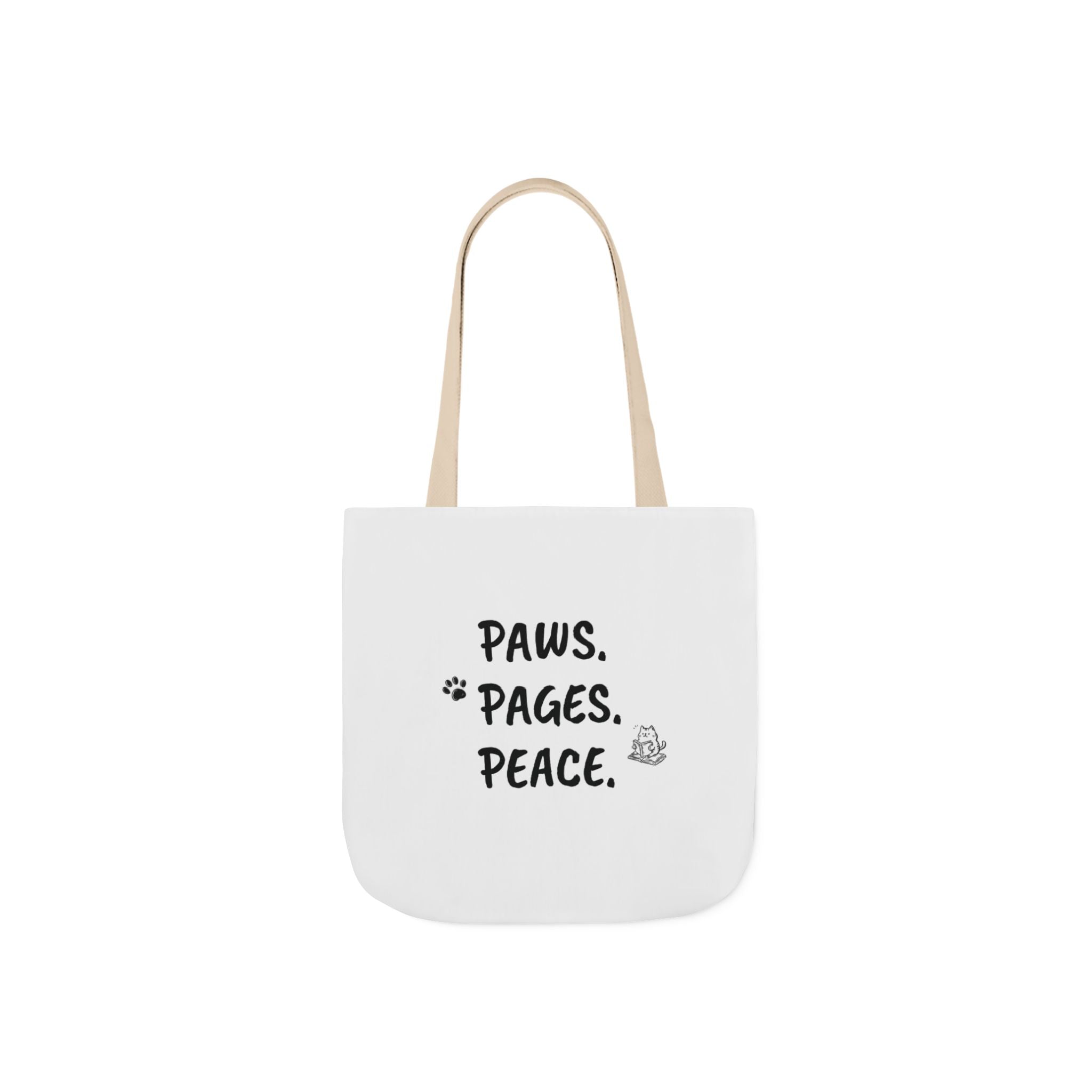 Cute Orange Cat with Glasses Tote Bag — Book-Lover Canvas Tote