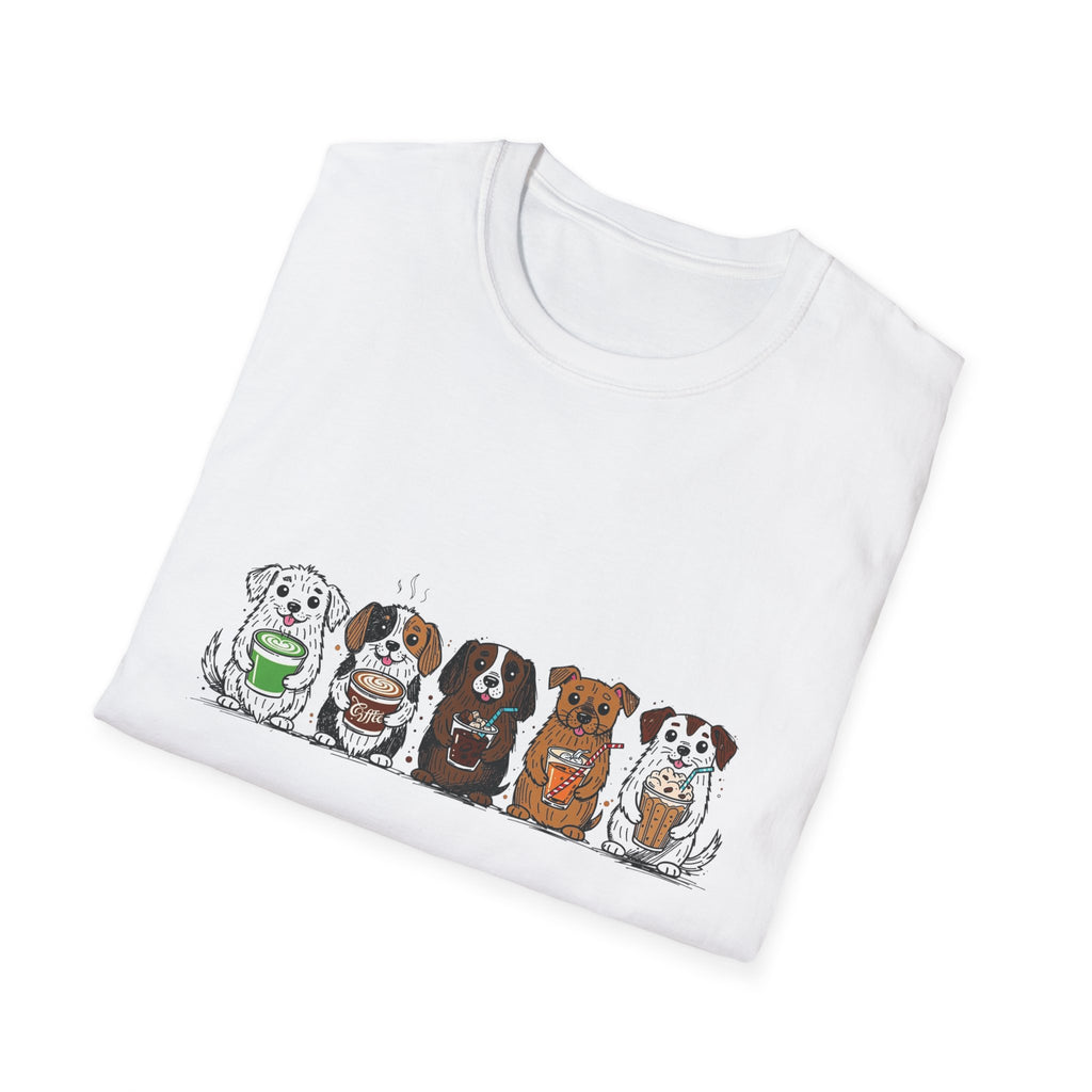 Cute Dachshund Lineup T-Shirt — Cartoon Wiener Dog Crew Graphic Tee